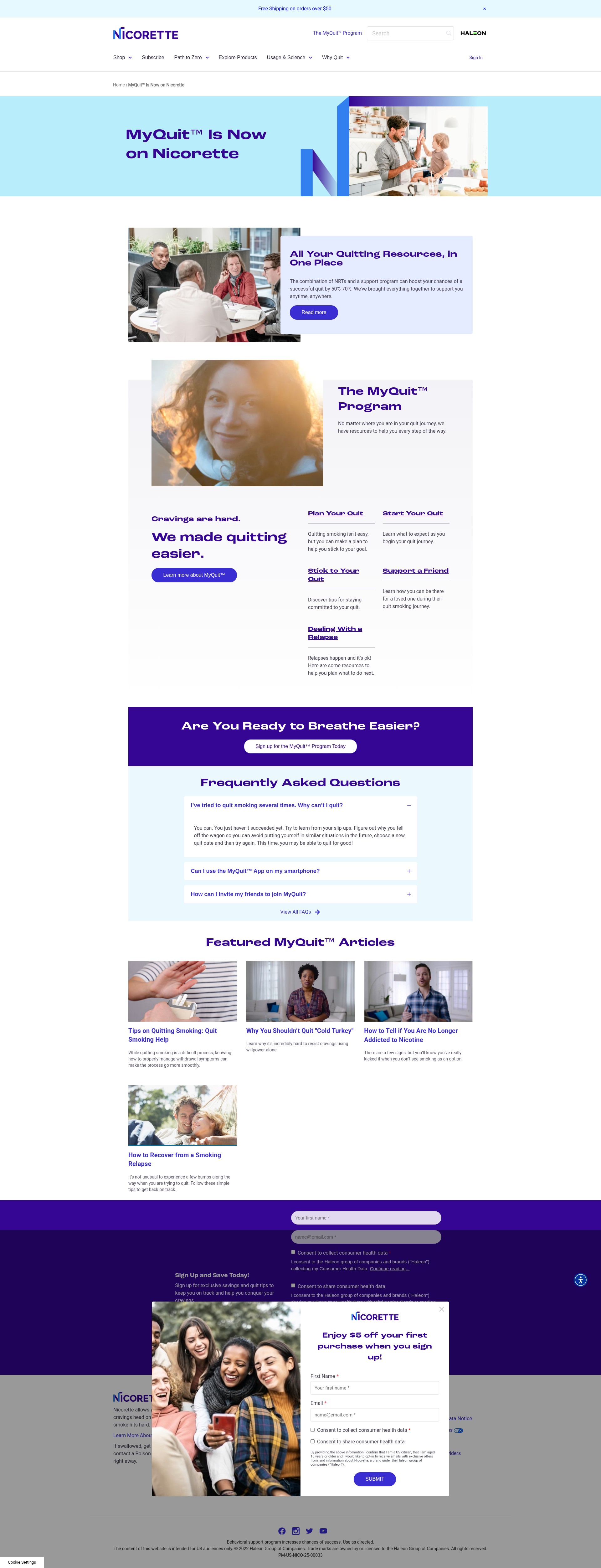 Screenshot of quit.com
