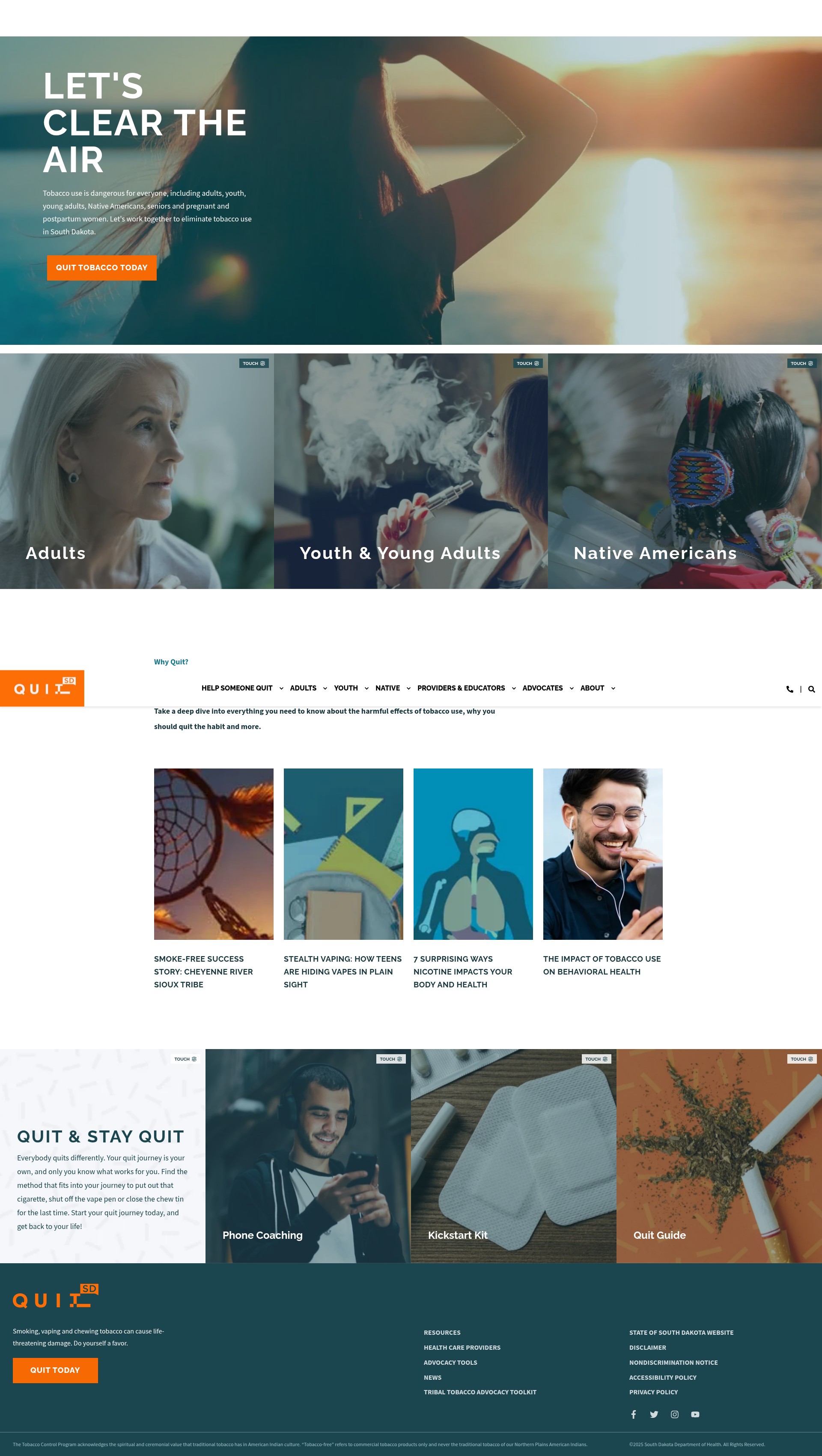 Screenshot of quittobaccosd.com