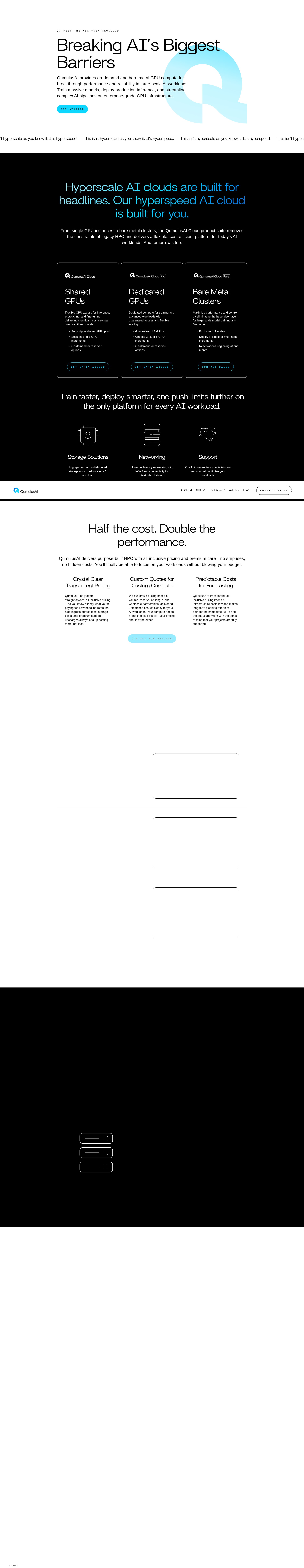Screenshot of qumulusai.com