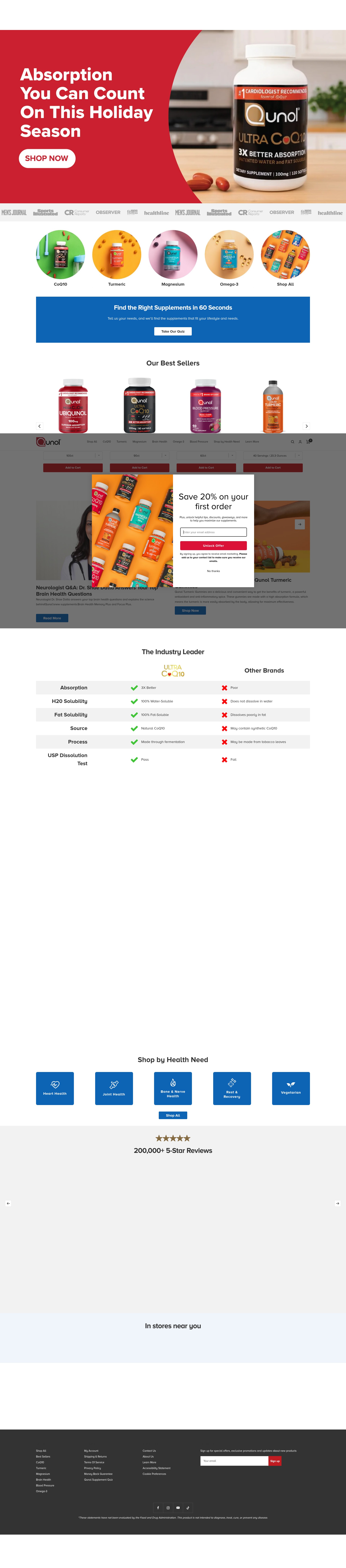 Screenshot of qunol-coq10.myshopify.com