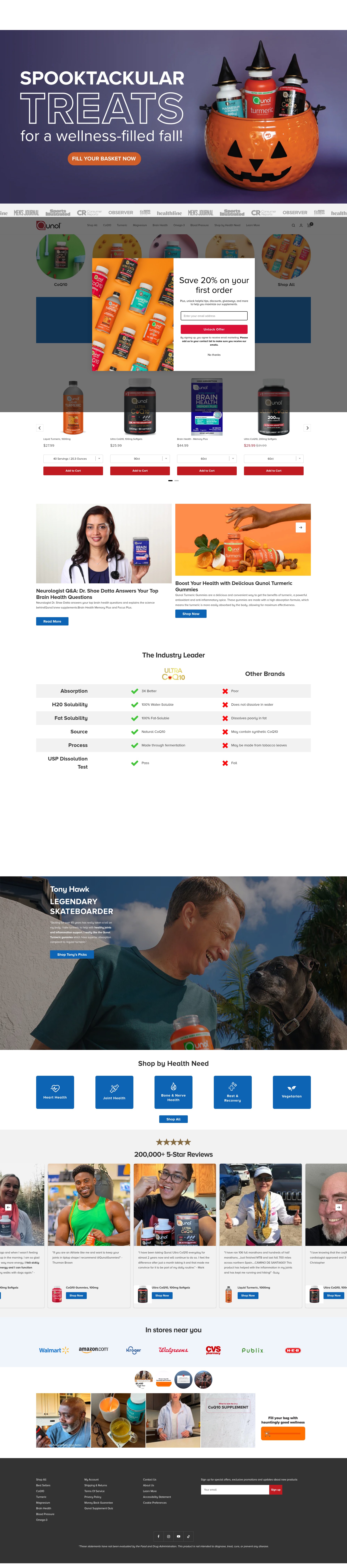 Screenshot of qunol.com