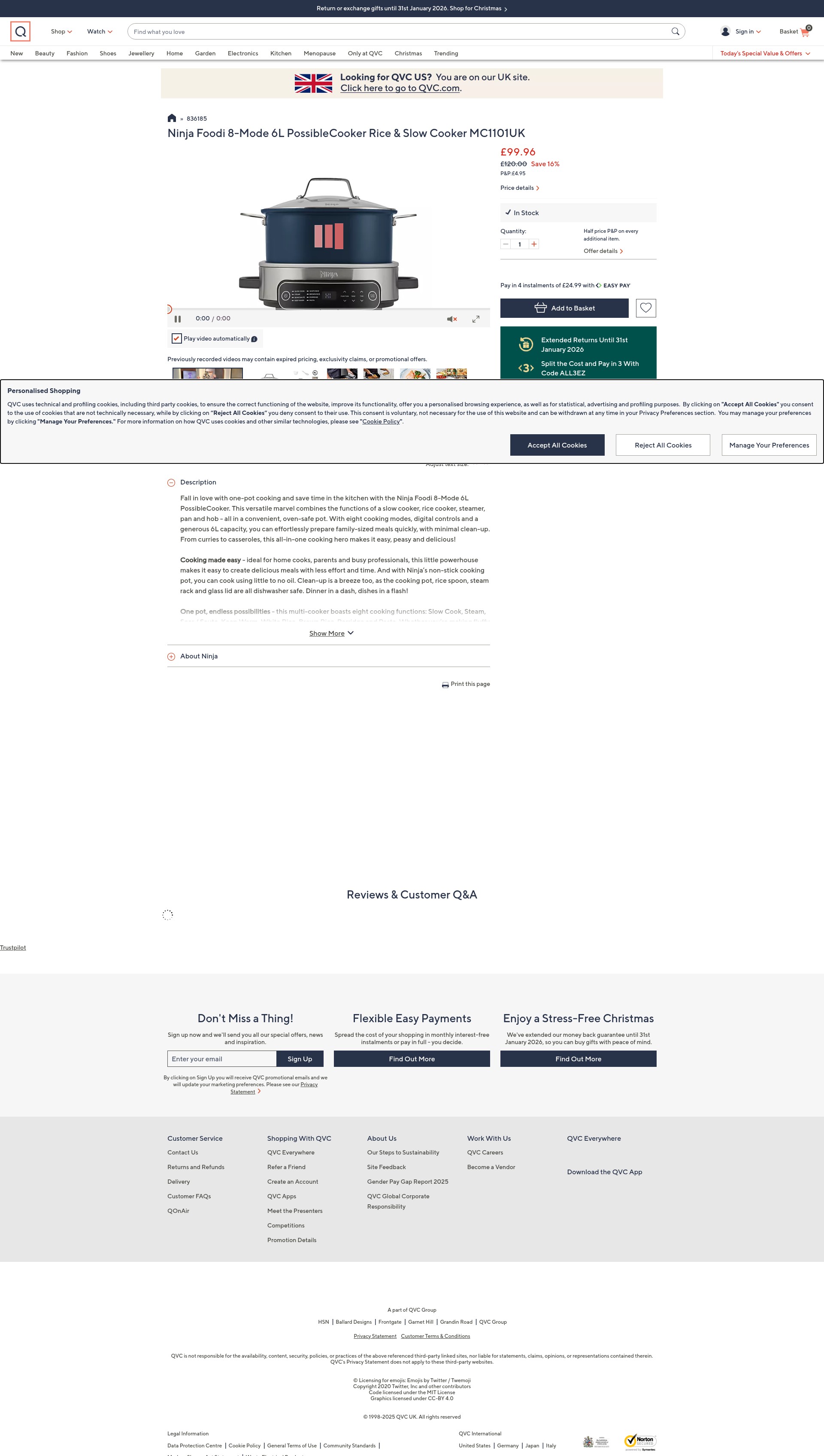 Screenshot of qvcuk.com