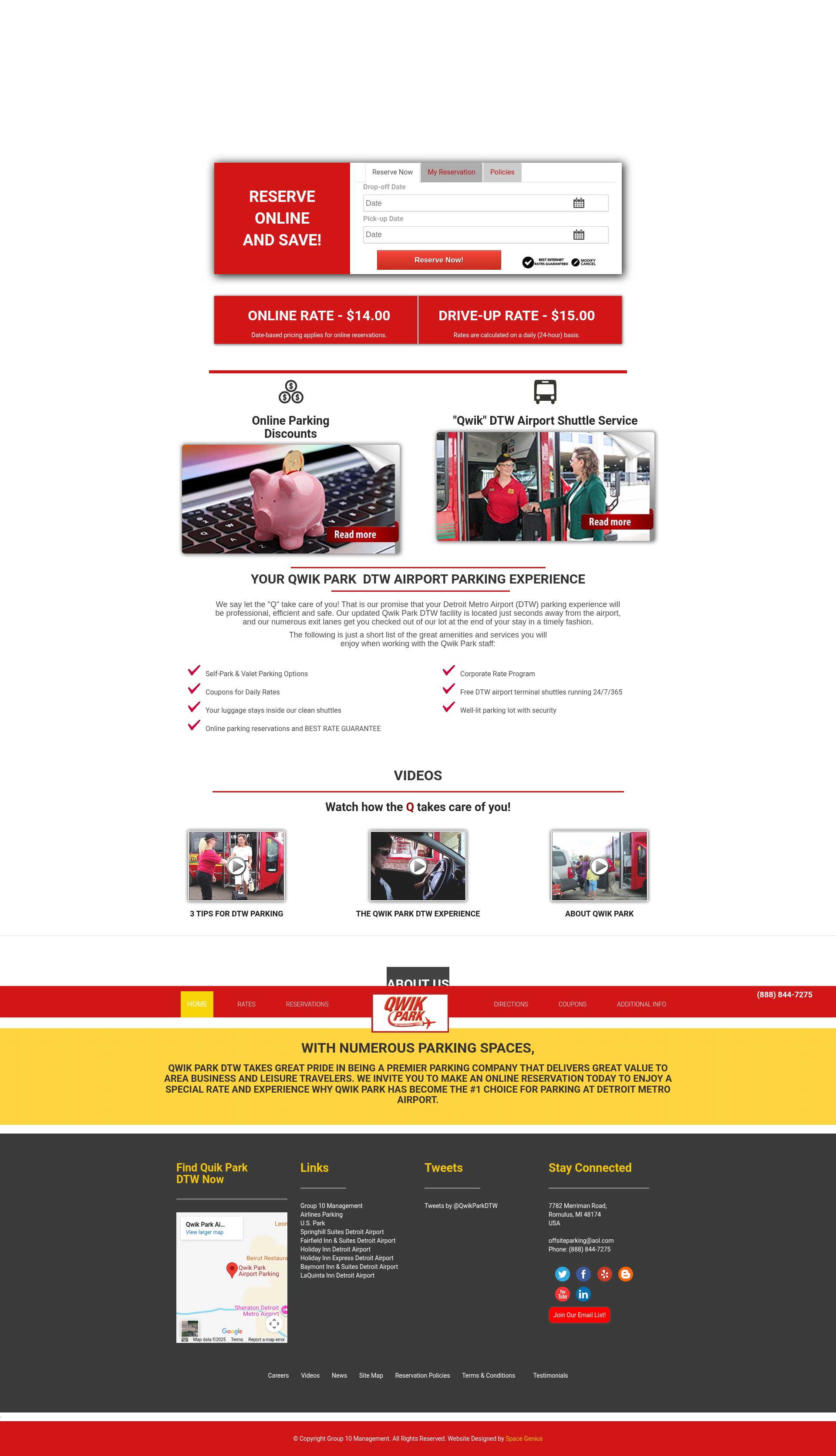Screenshot of qwikpark.com