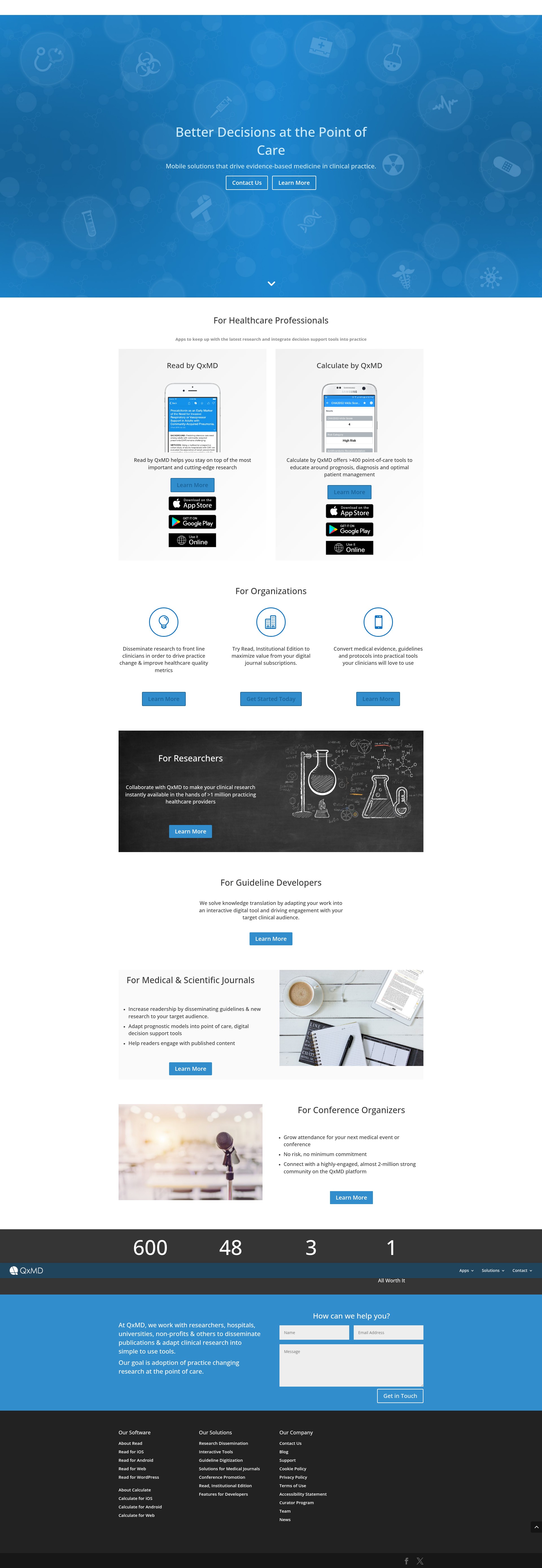 Screenshot of qxmd.com