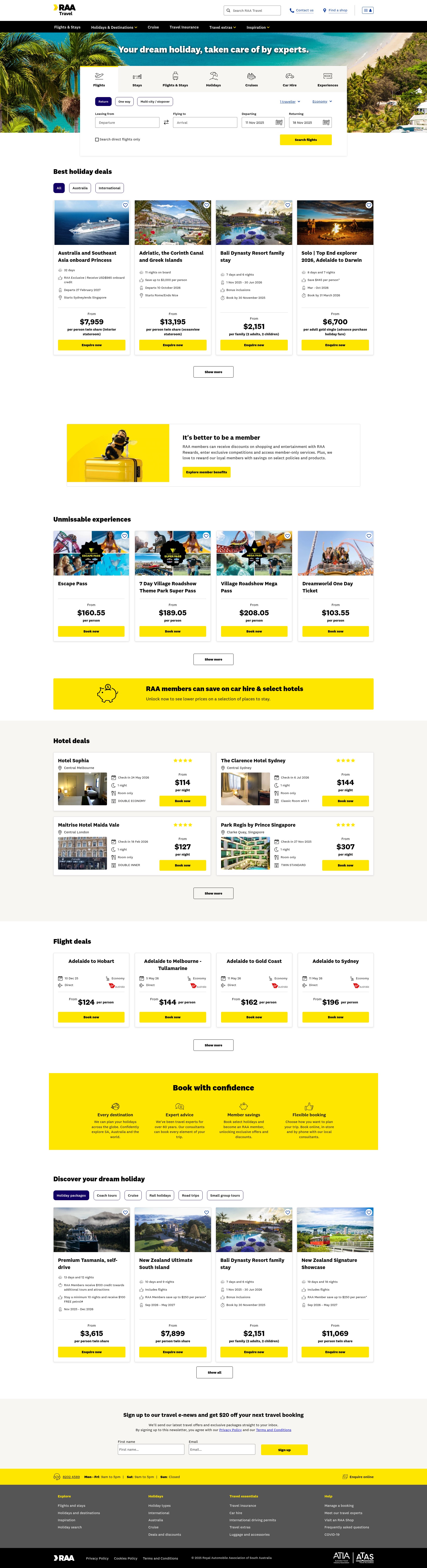 Screenshot of raa.com.au