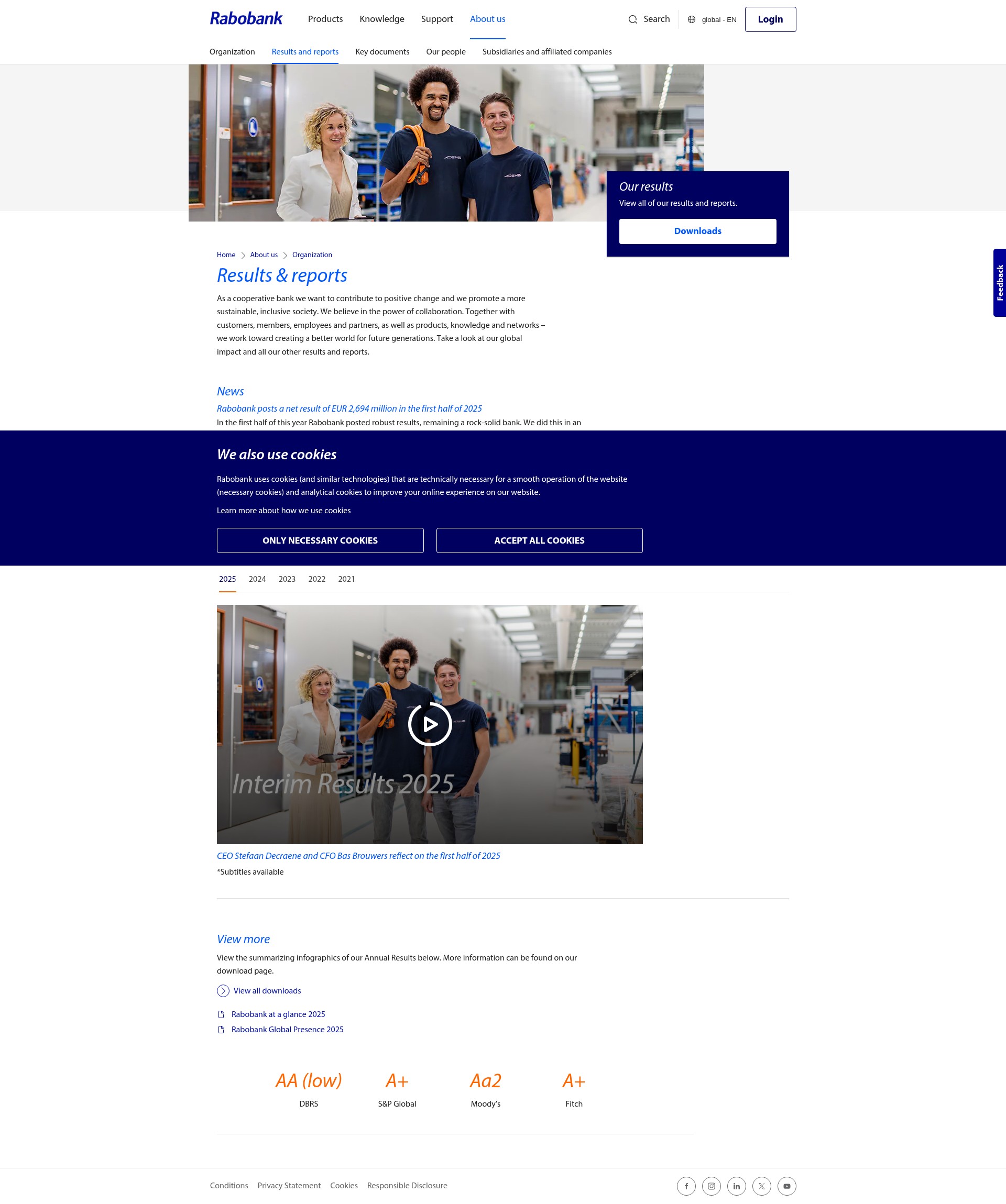 Screenshot of rabobank.com