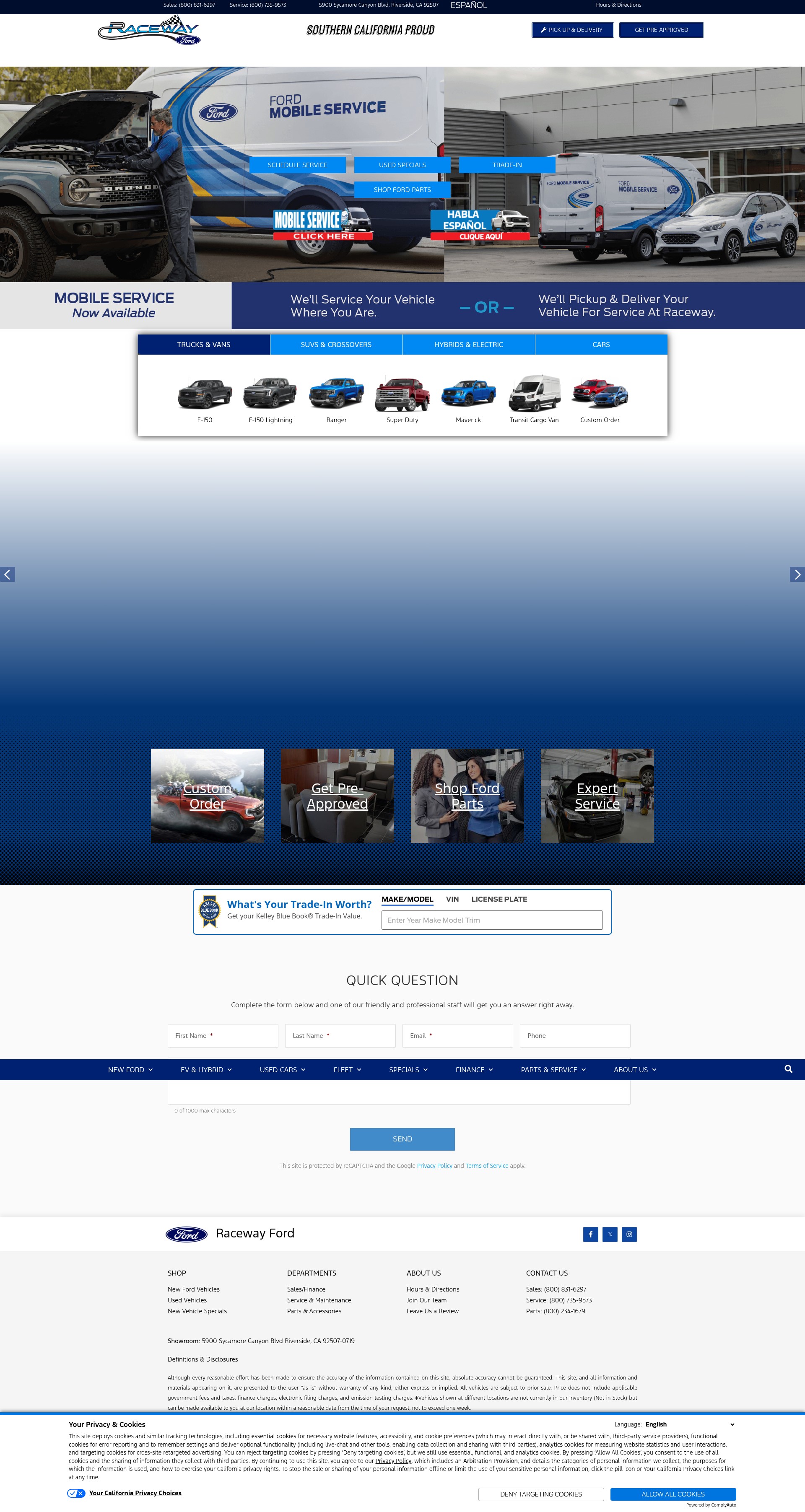 Screenshot of racewayford.com