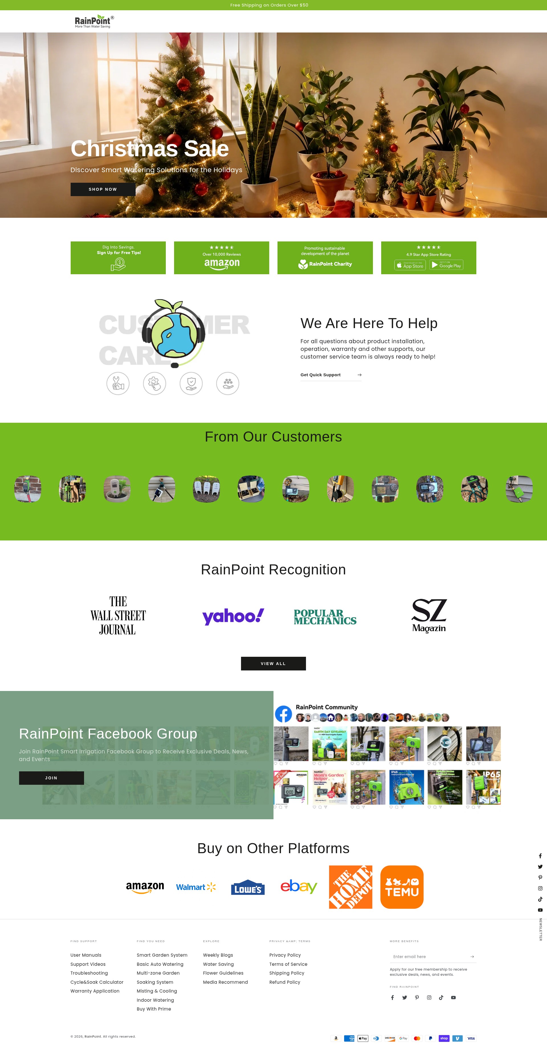Screenshot of rainpointonline.com
