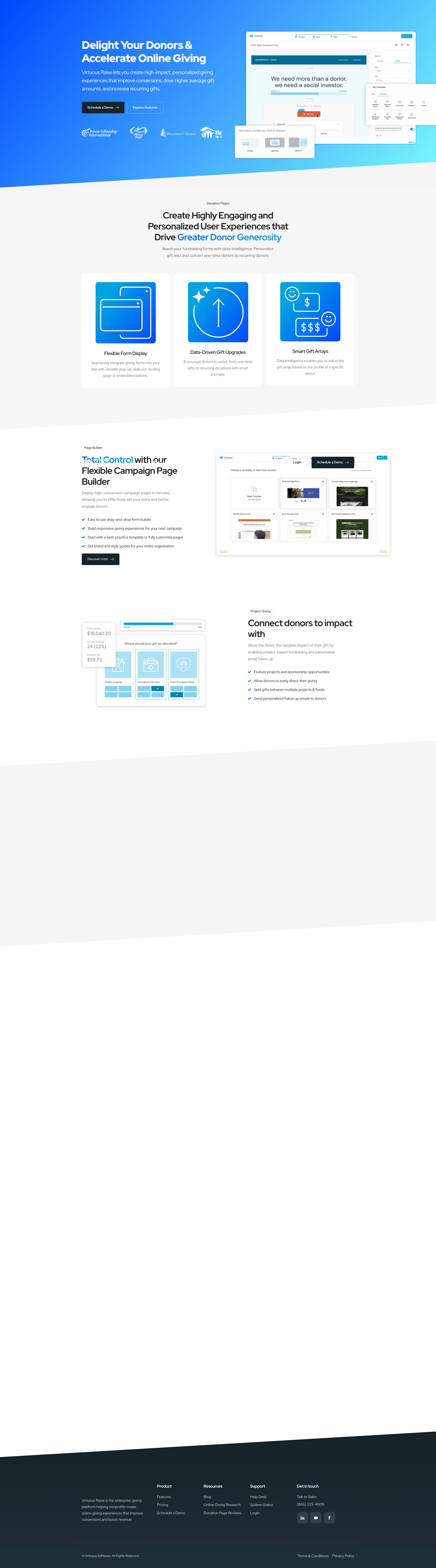 Screenshot of raisedonors.com
