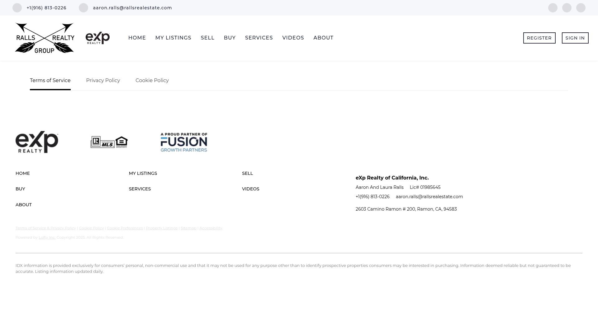 Screenshot of rallsrealestate.com