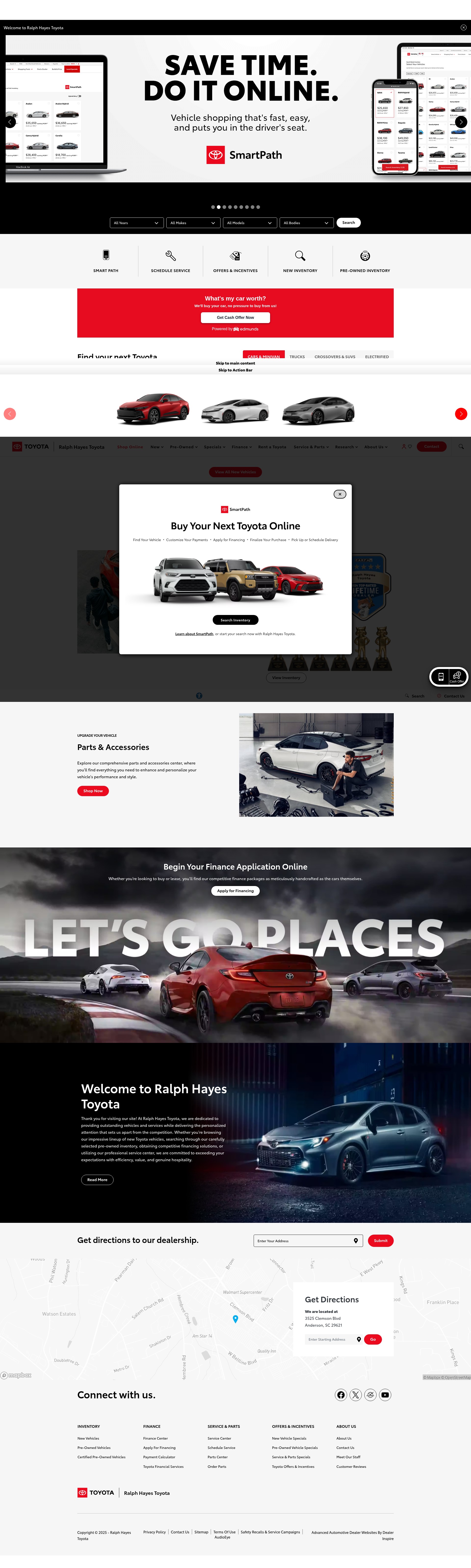 Screenshot of ralphhayestoyota.com