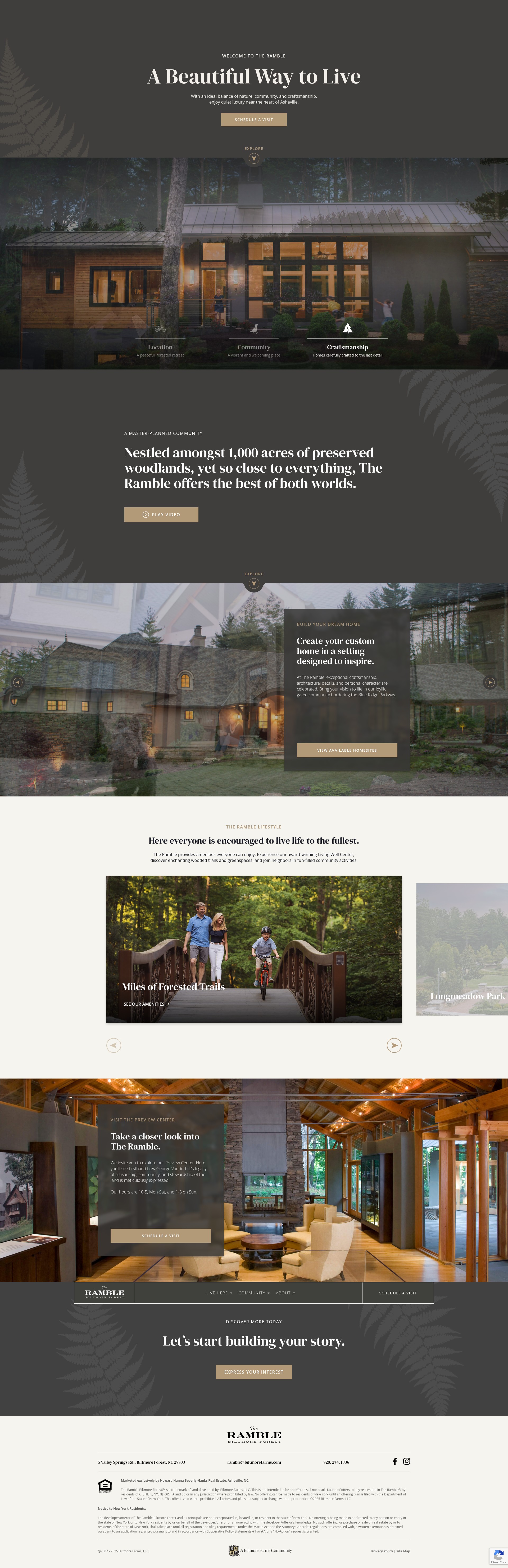 Screenshot of ramblebiltmoreforest.com