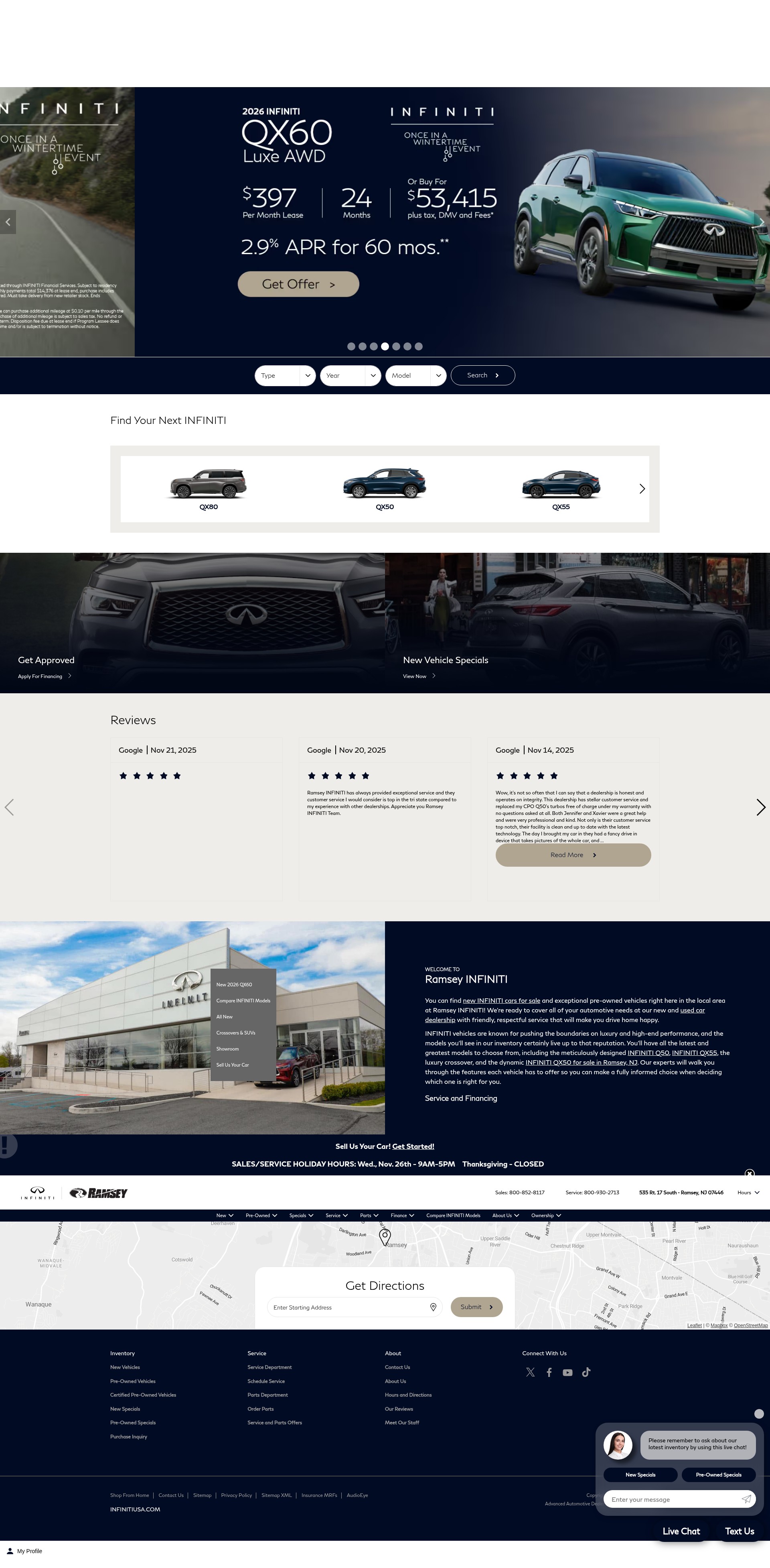 Screenshot of ramseyinfiniti.com