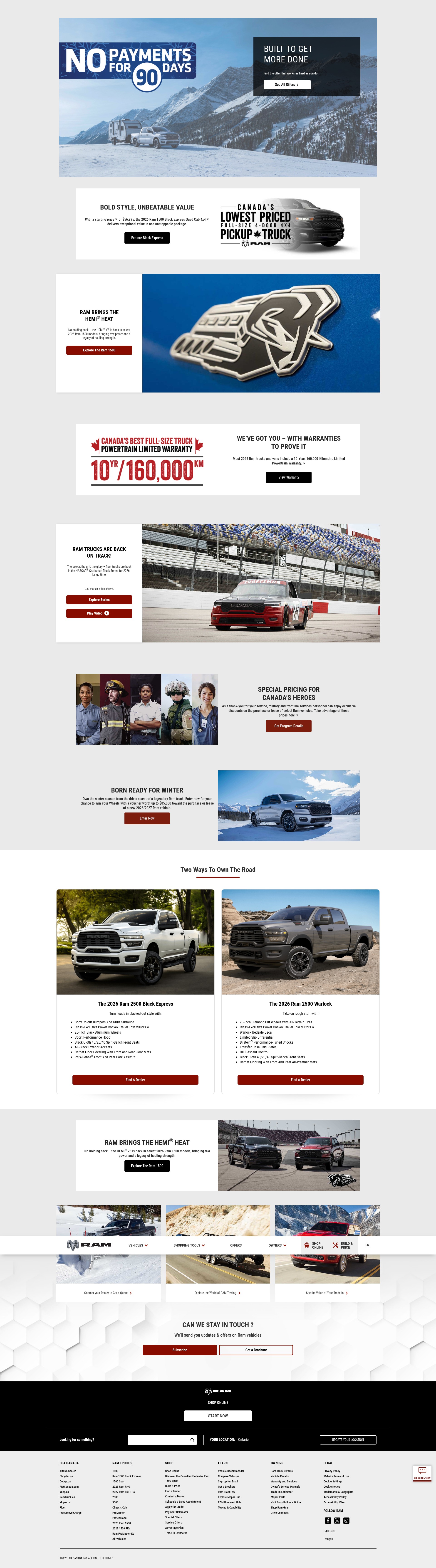 Screenshot of ramtruck.ca