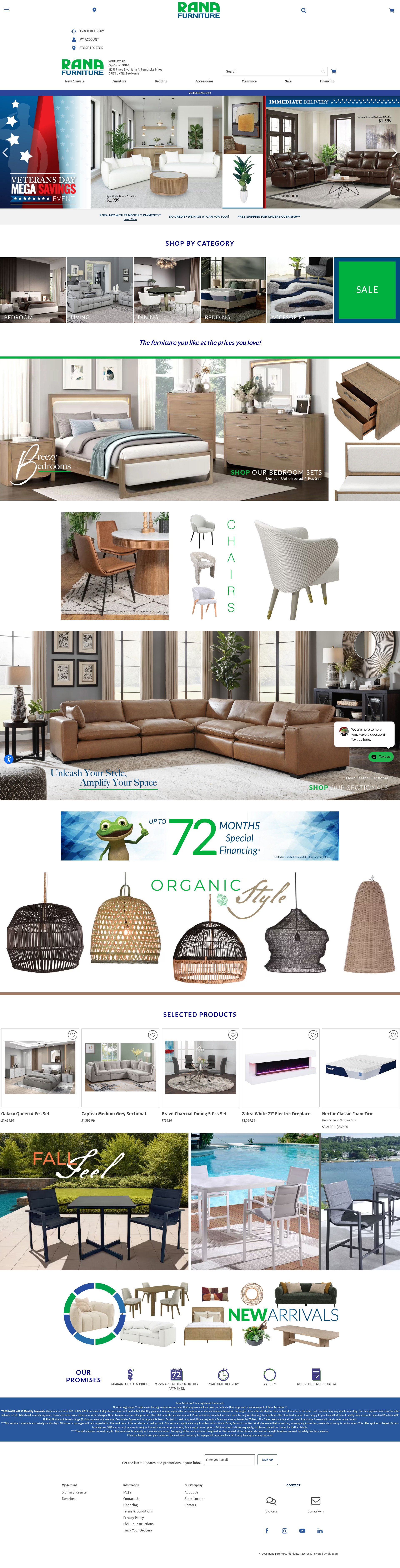 Screenshot of ranafurniture.com