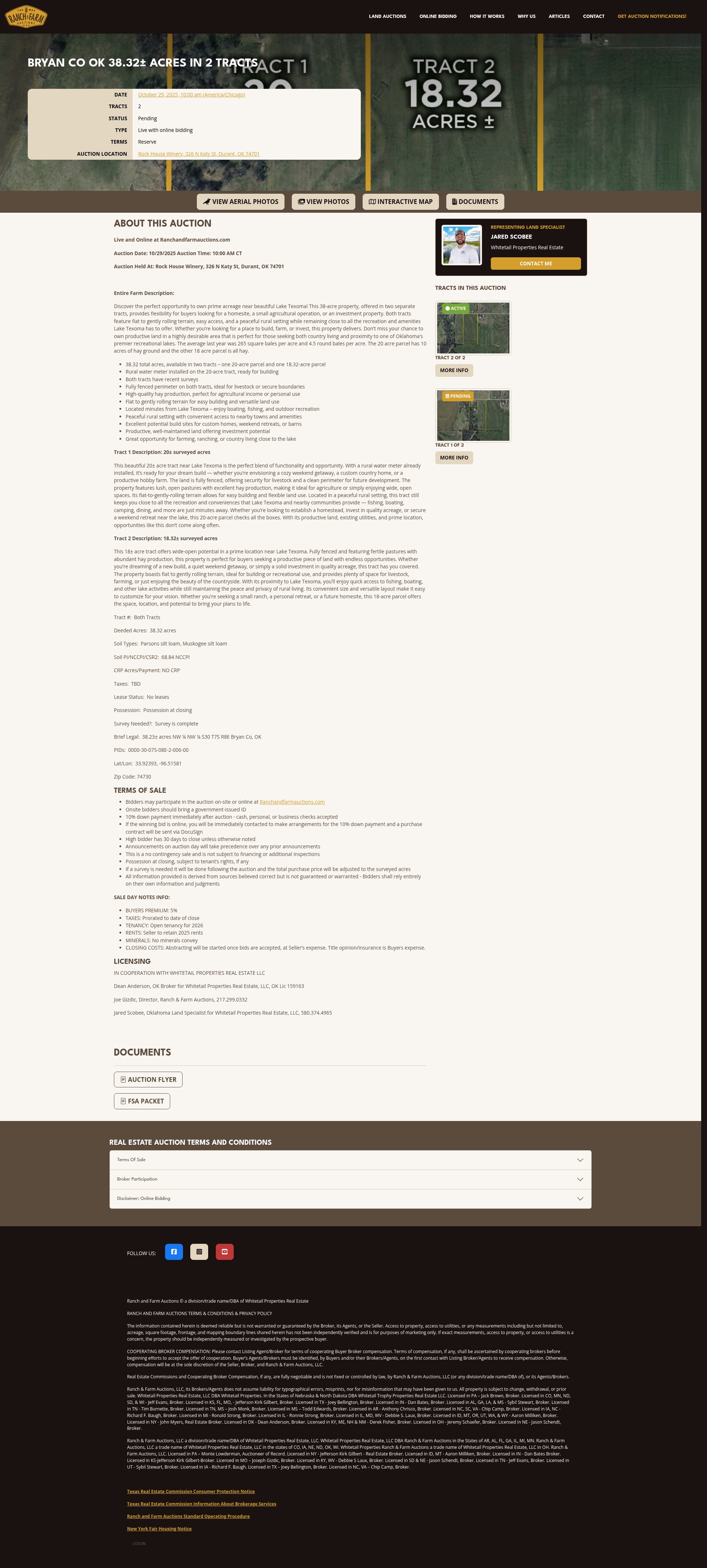 Screenshot of ranchandfarmauctions.com