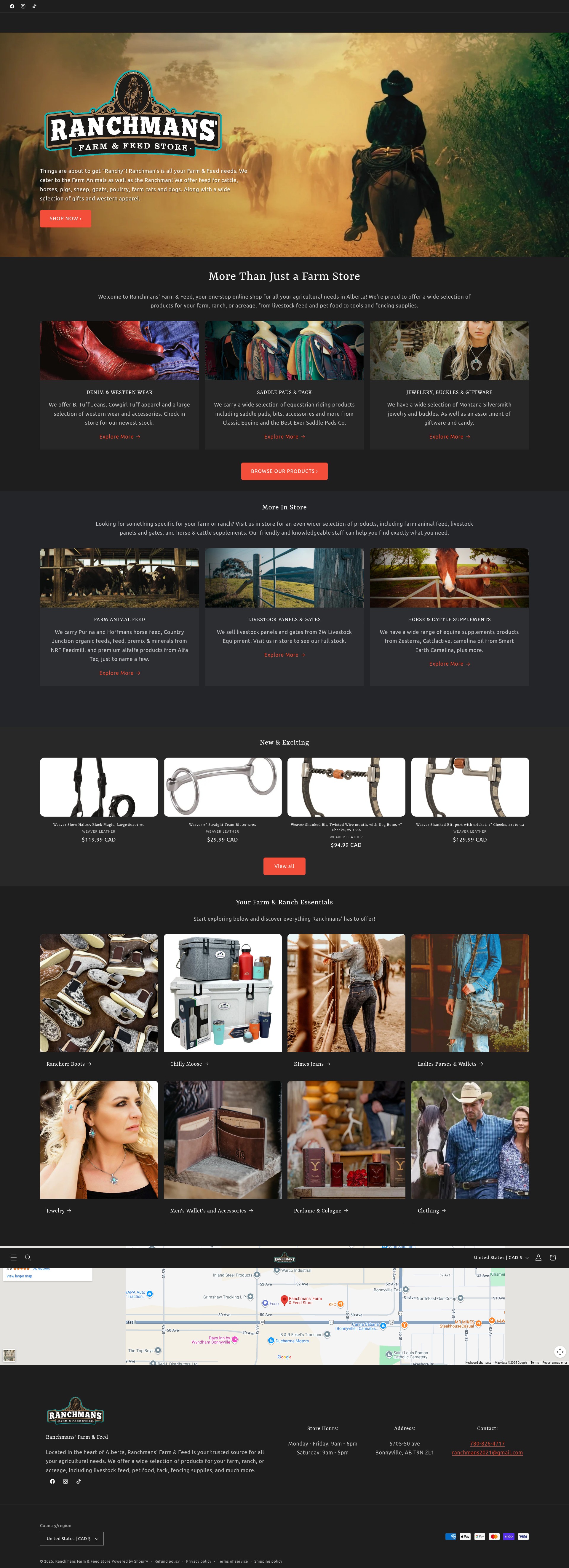 Screenshot of ranchmansfarmandfeed.com