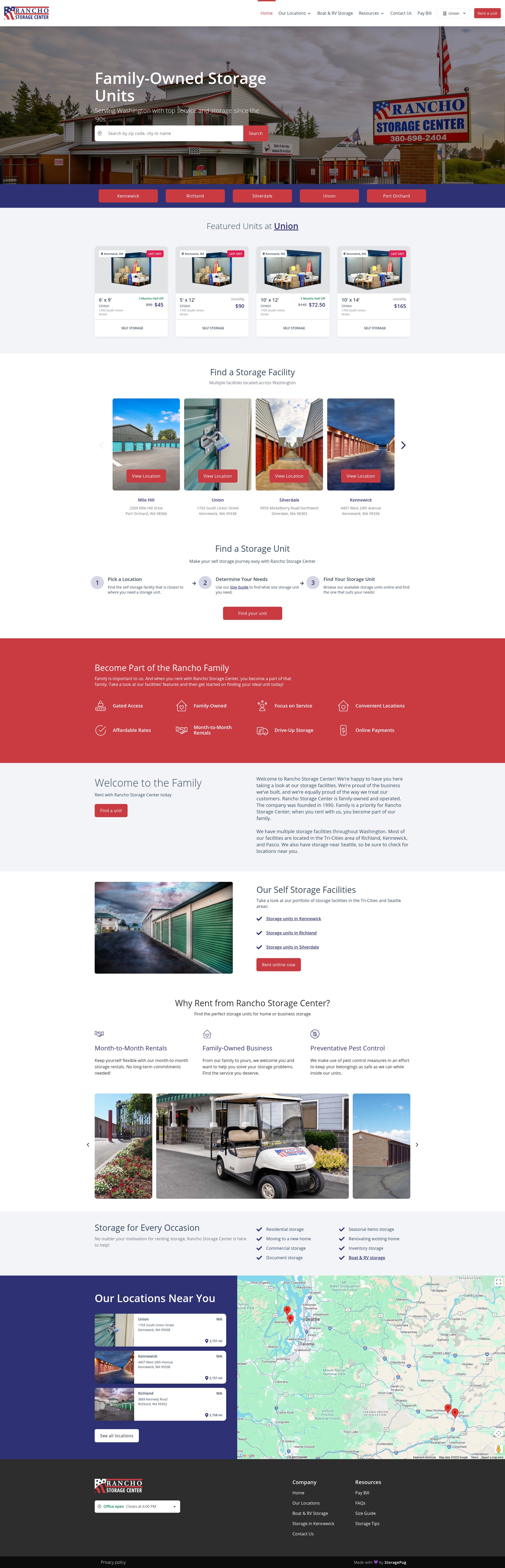 Screenshot of ranchostoragecenter.com