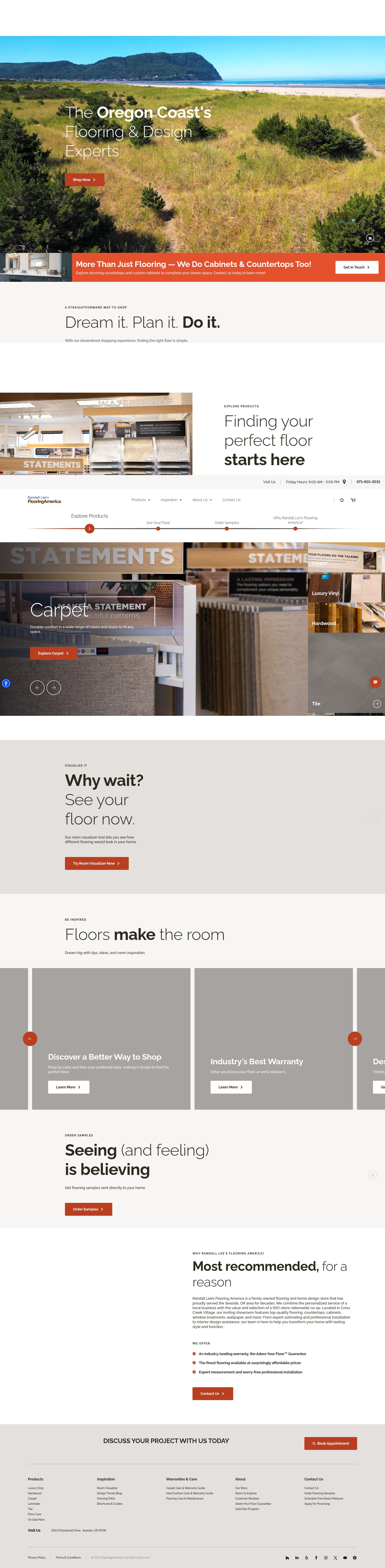 Screenshot of randallleesflooring.com