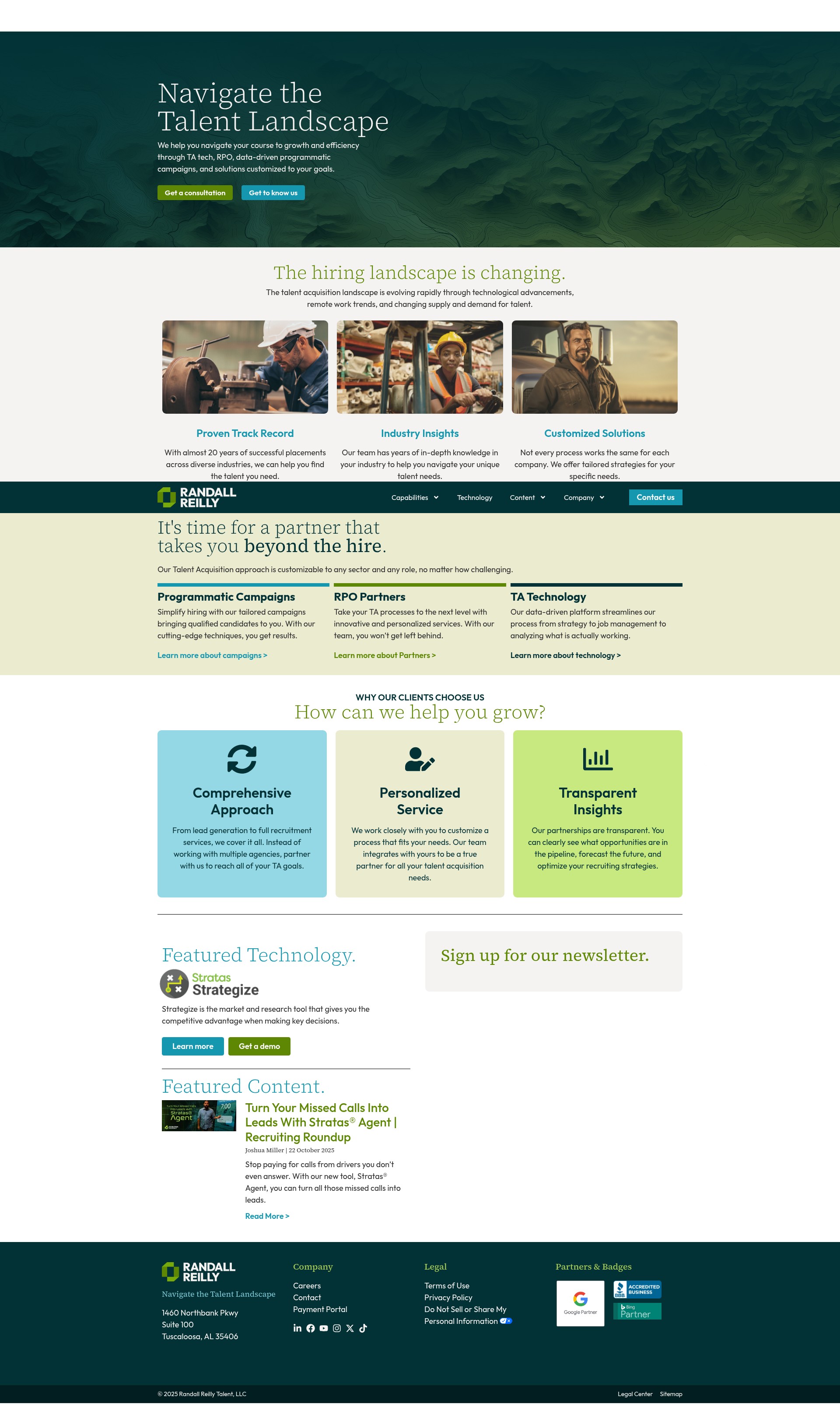 Screenshot of randallreilly.com