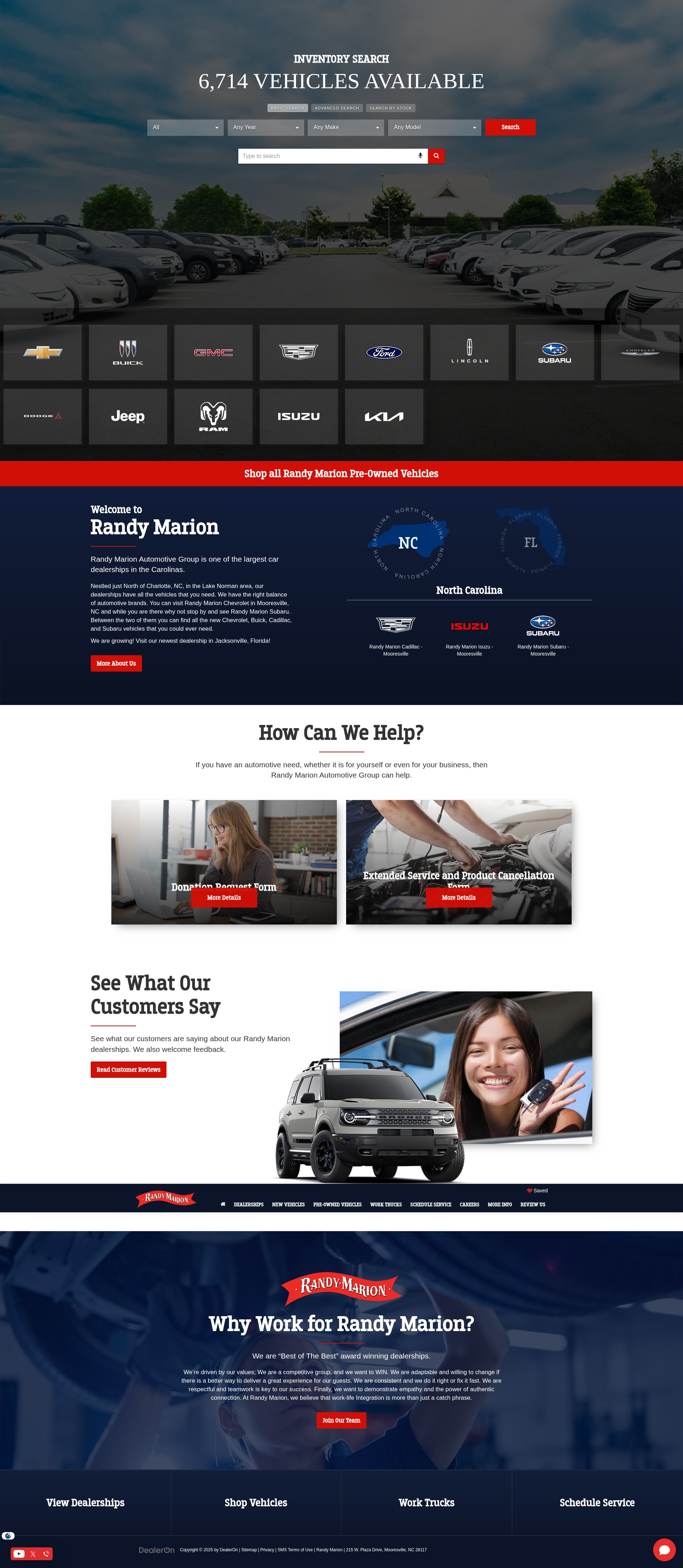 Screenshot of randymarion.com