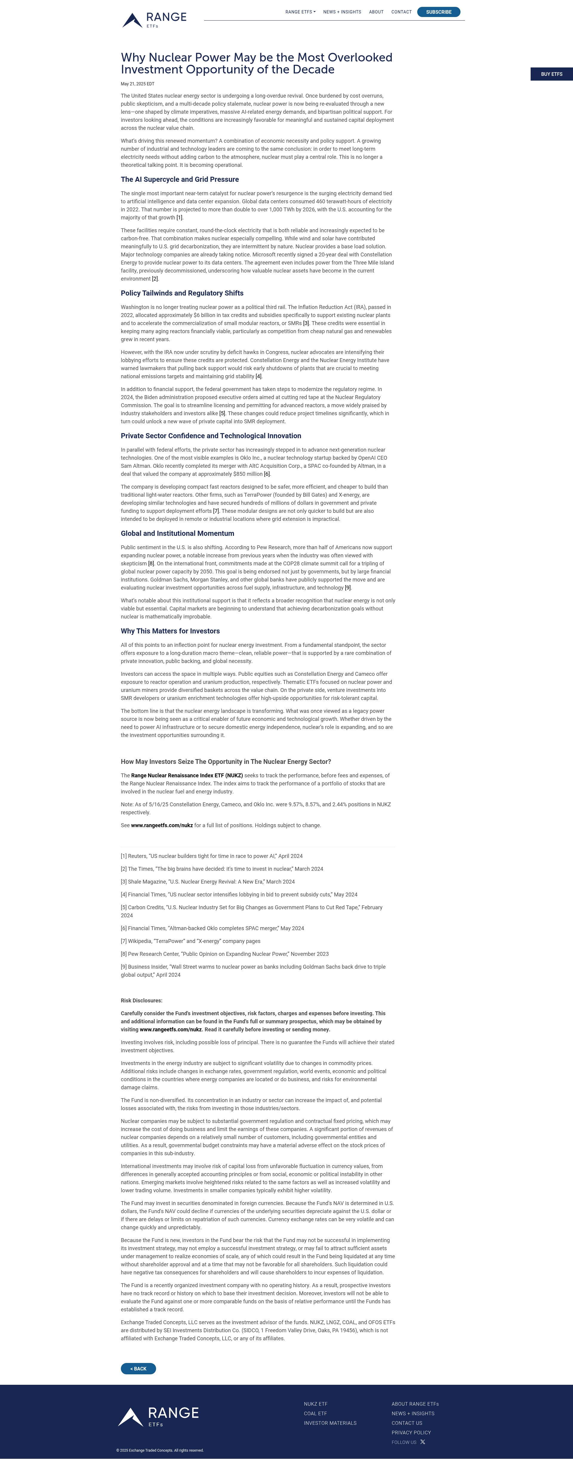 Screenshot of rangeetfs.com