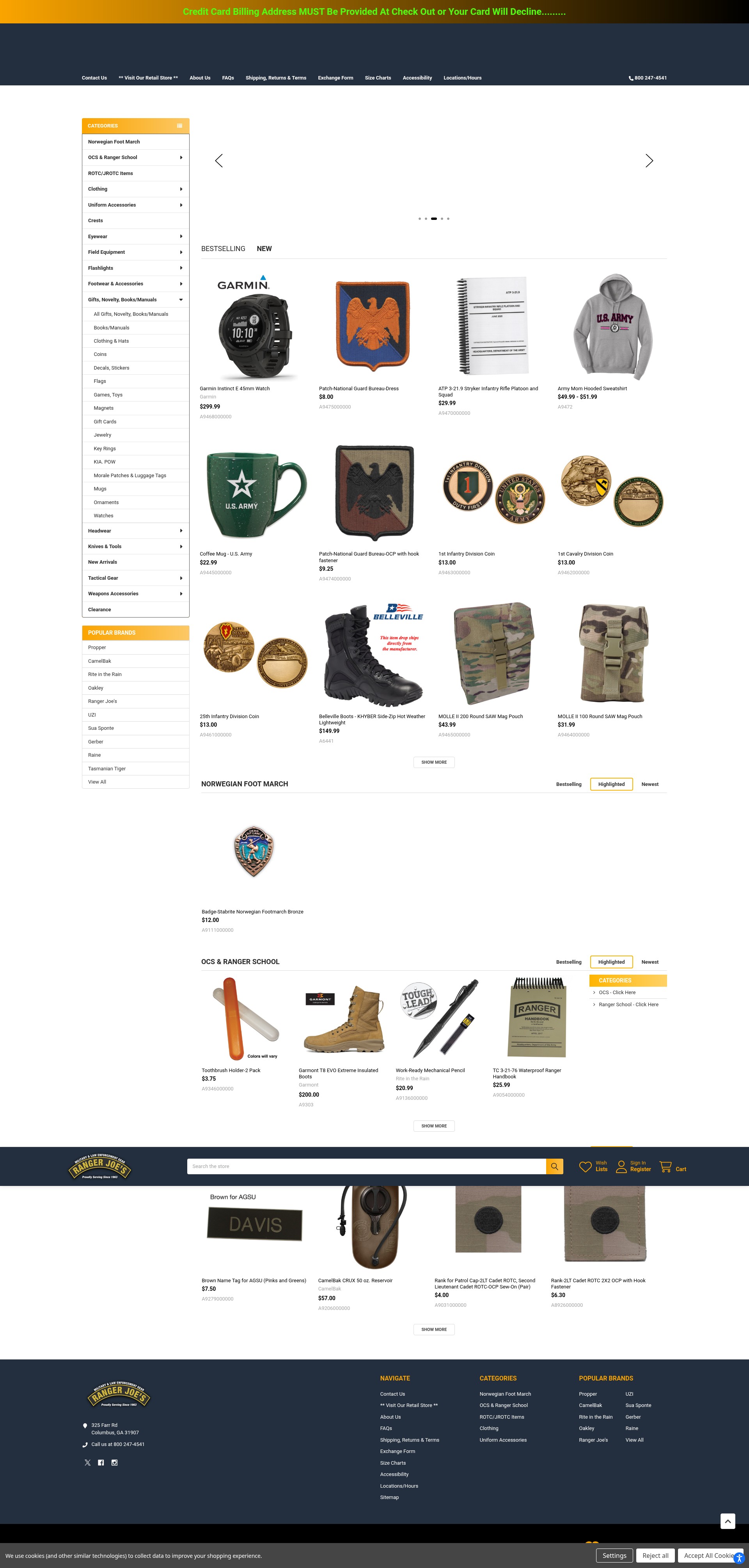 Screenshot of rangerjoes.com