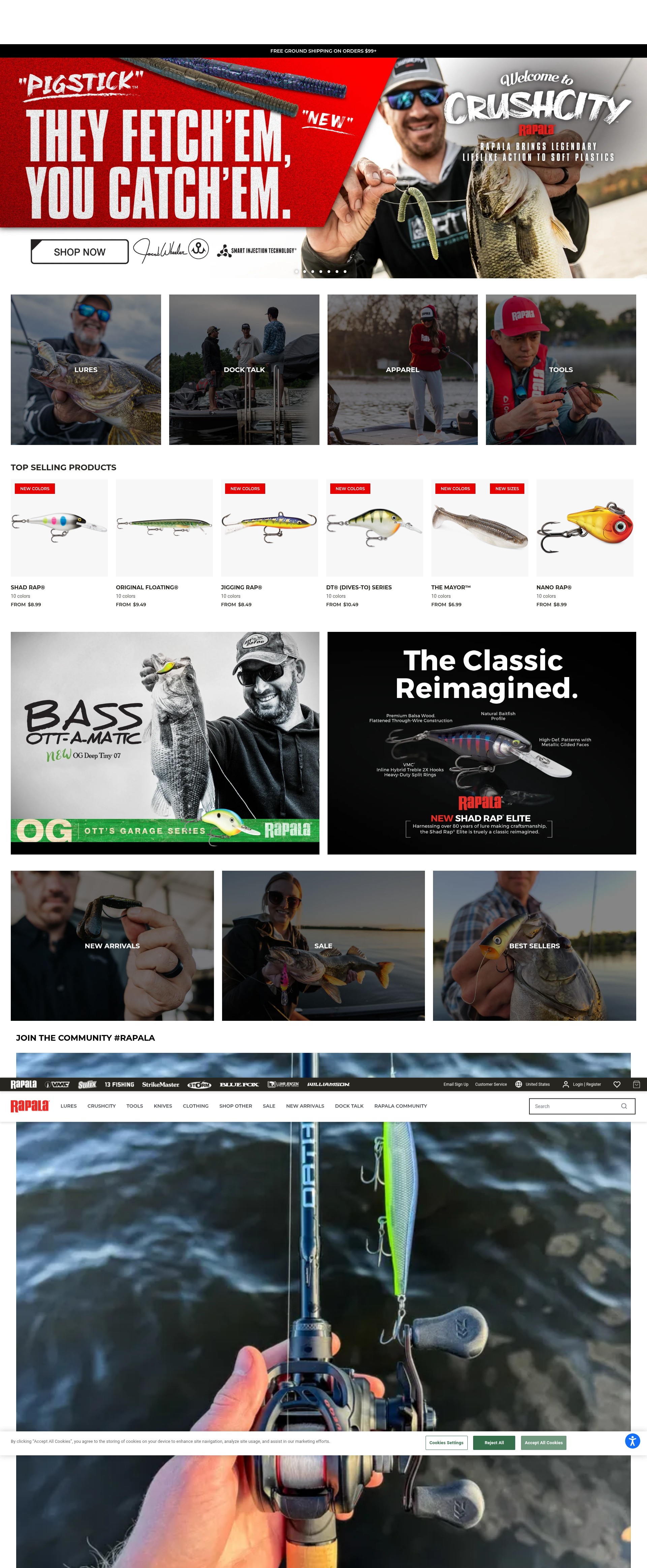 Screenshot of rapala.com