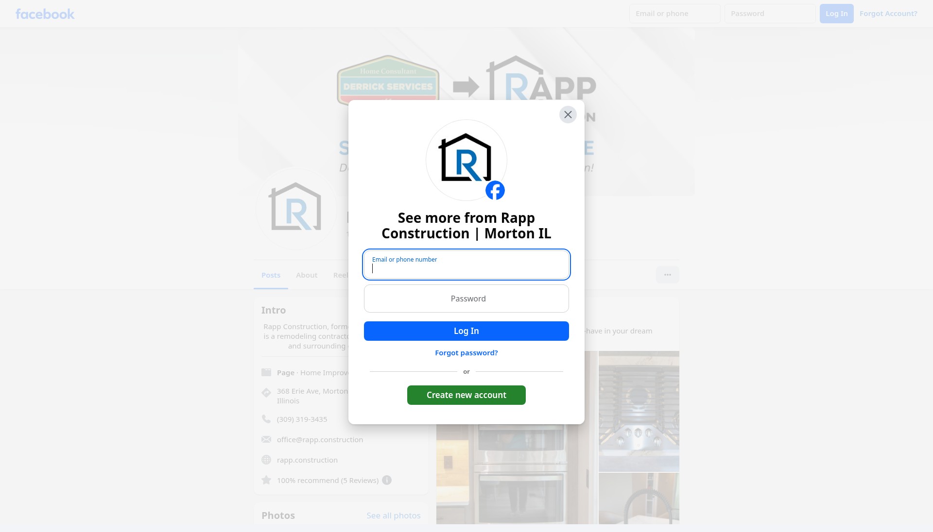 Screenshot of rapp.construction