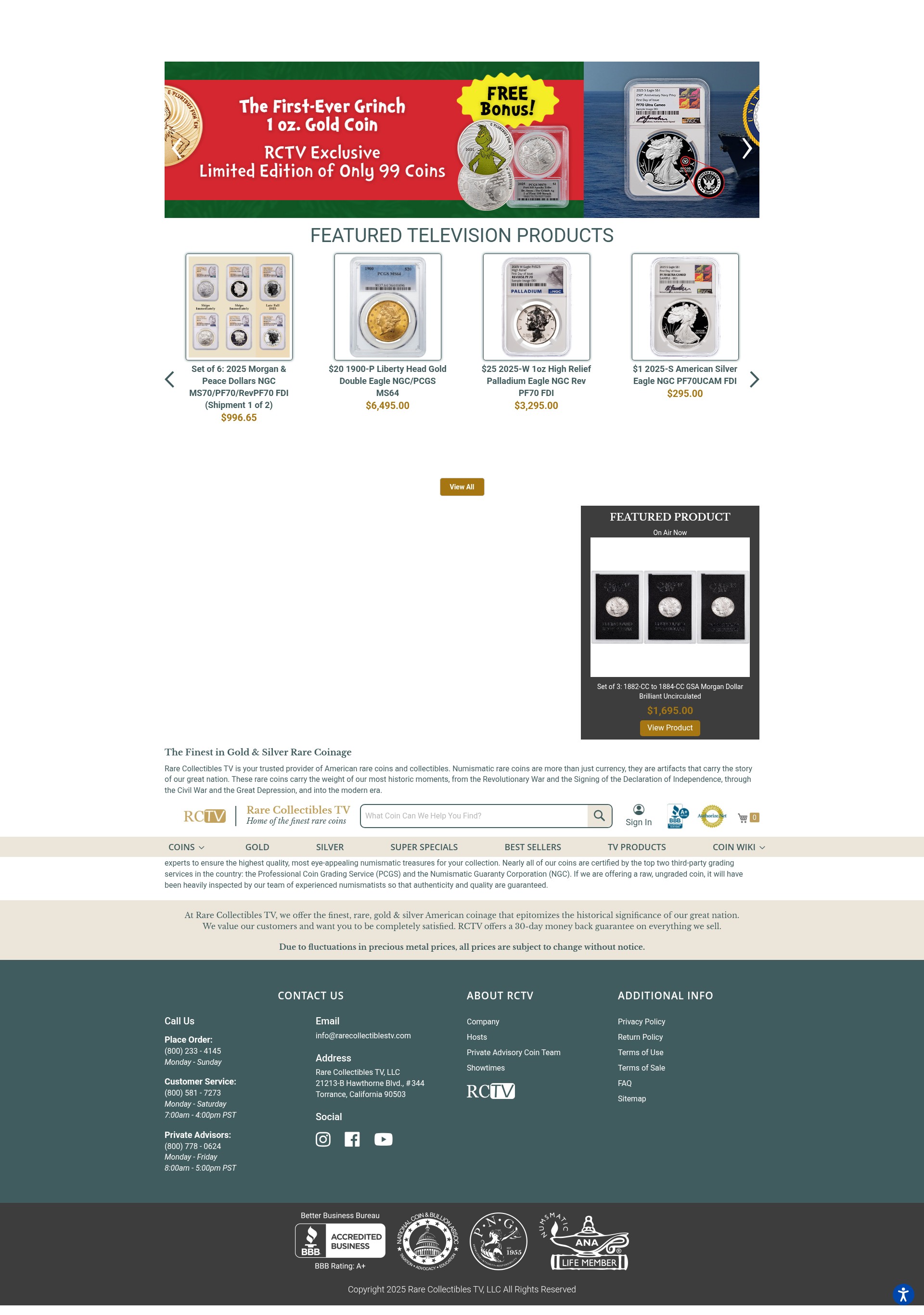 Screenshot of rarecollectiblestv.com