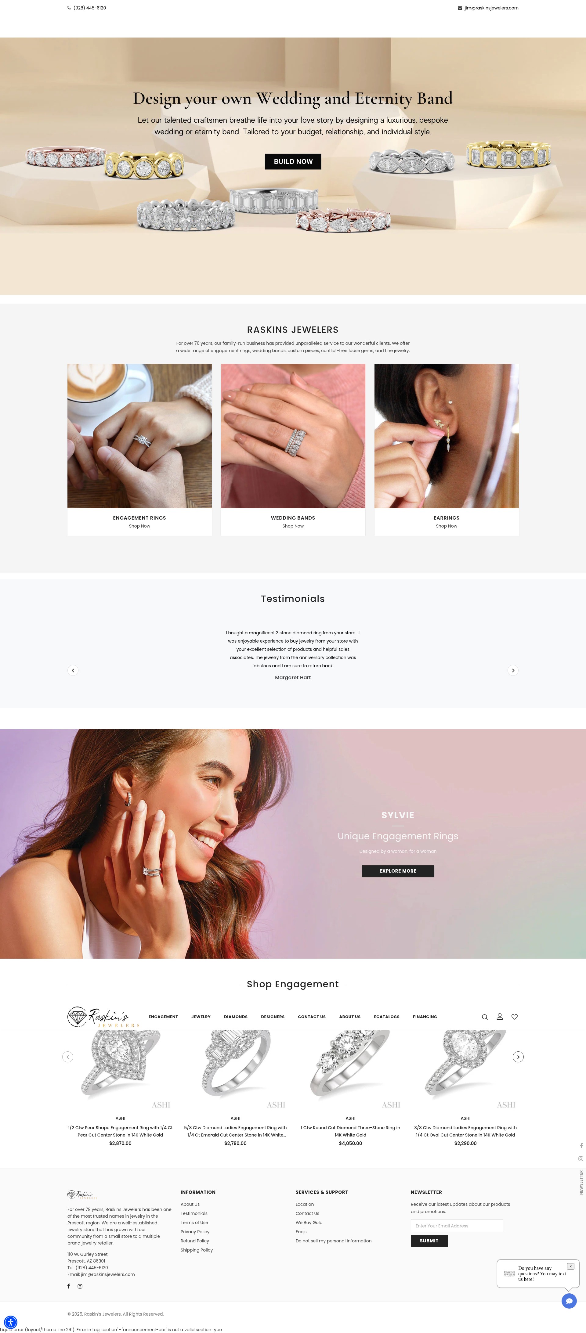 Screenshot of raskinsjewelers.com