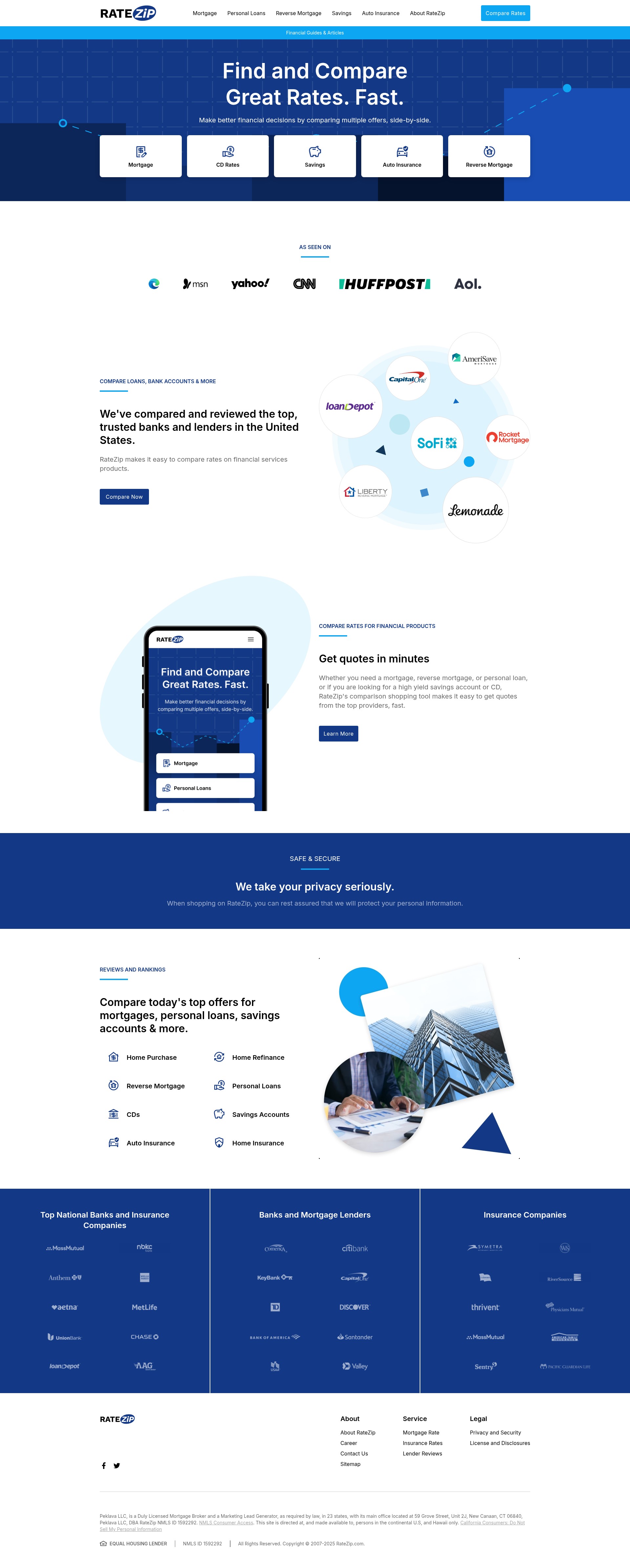 Screenshot of ratezip.com