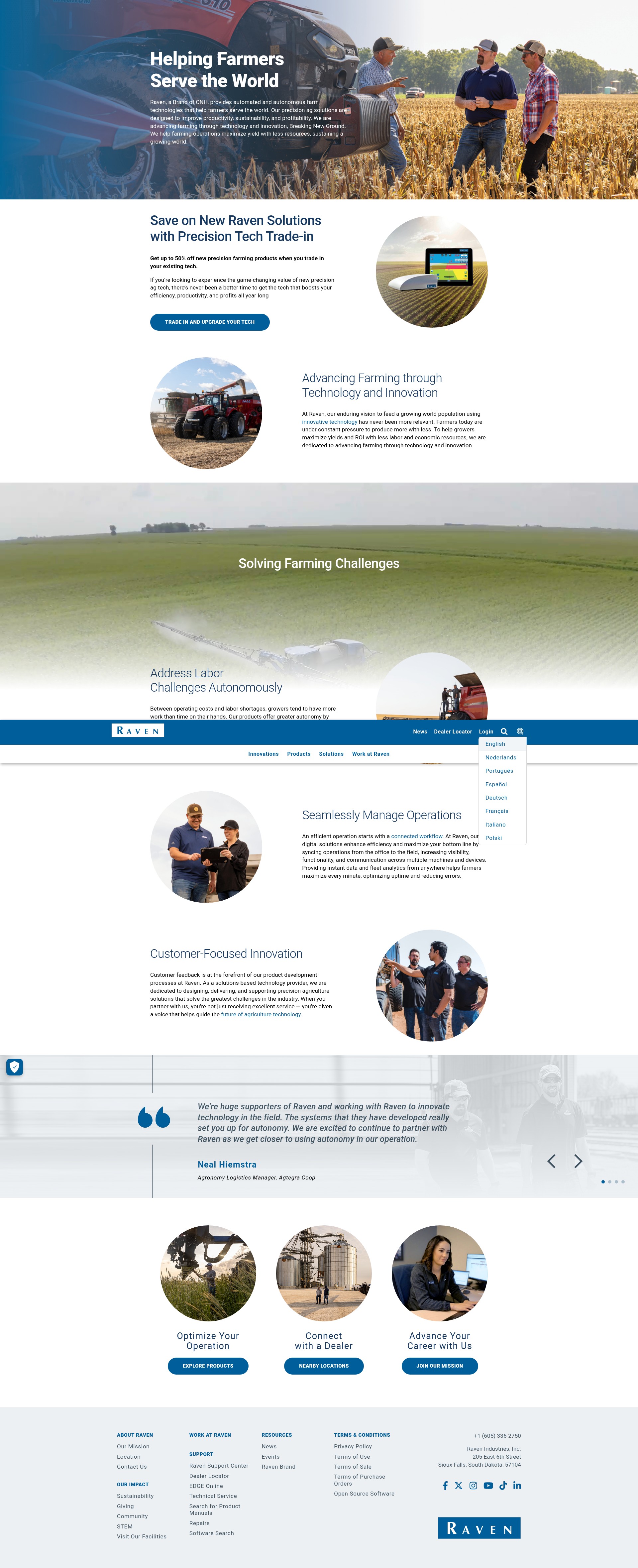 Screenshot of ravenprecision.com