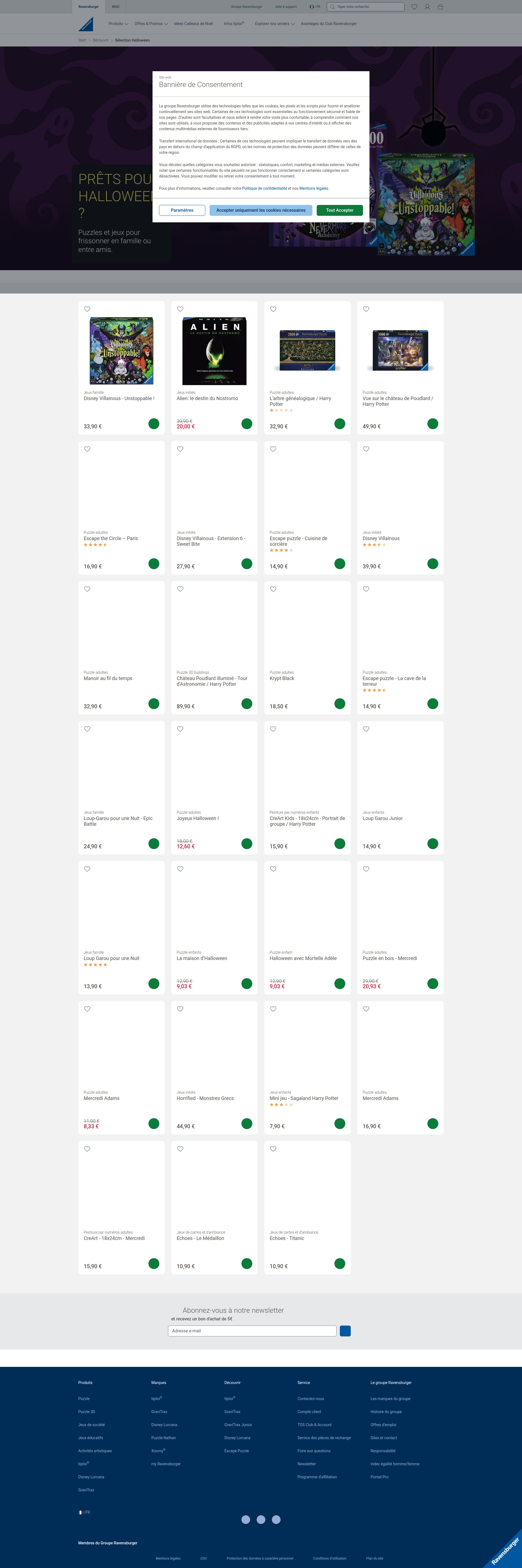 Screenshot of ravensburger.fr