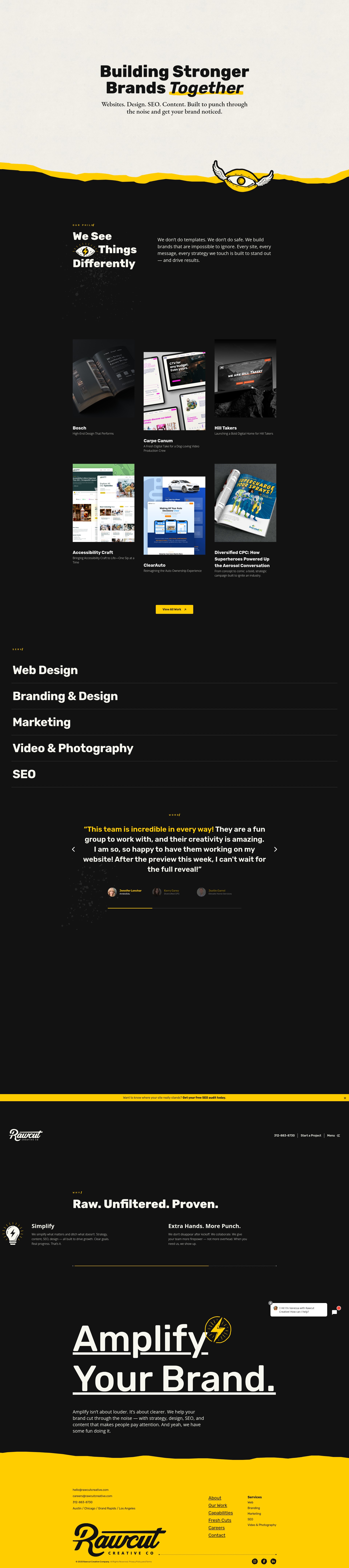 Screenshot of rawcutcreative.com