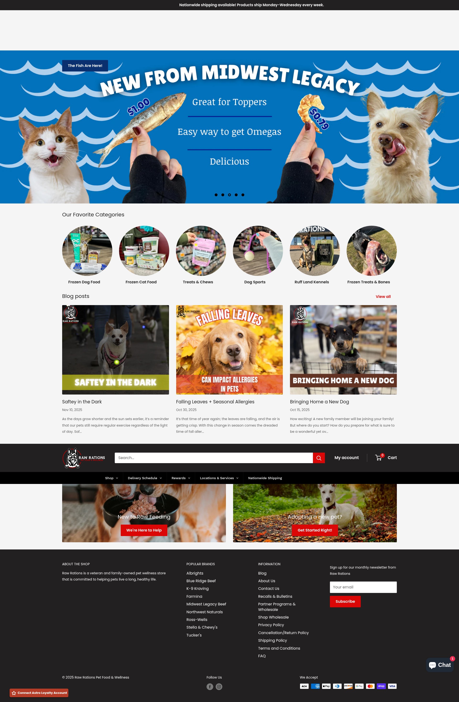 Screenshot of rawrations.com