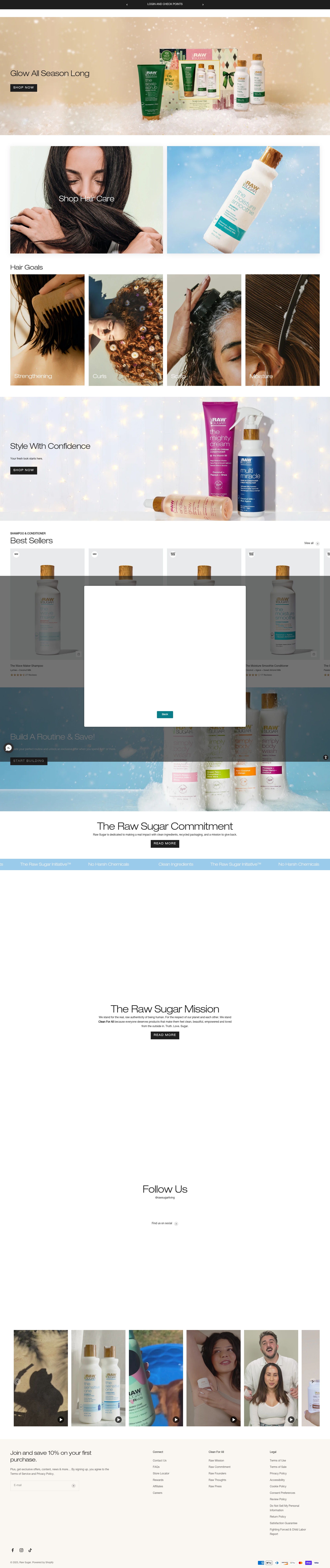 Screenshot of rawsugarliving.com