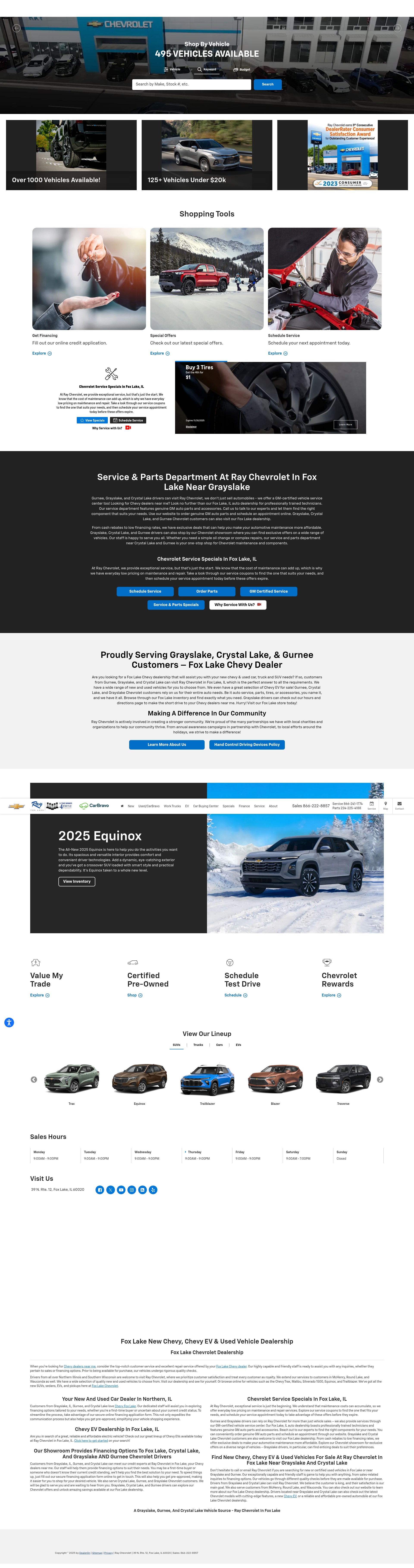 Screenshot of raychevrolet.com