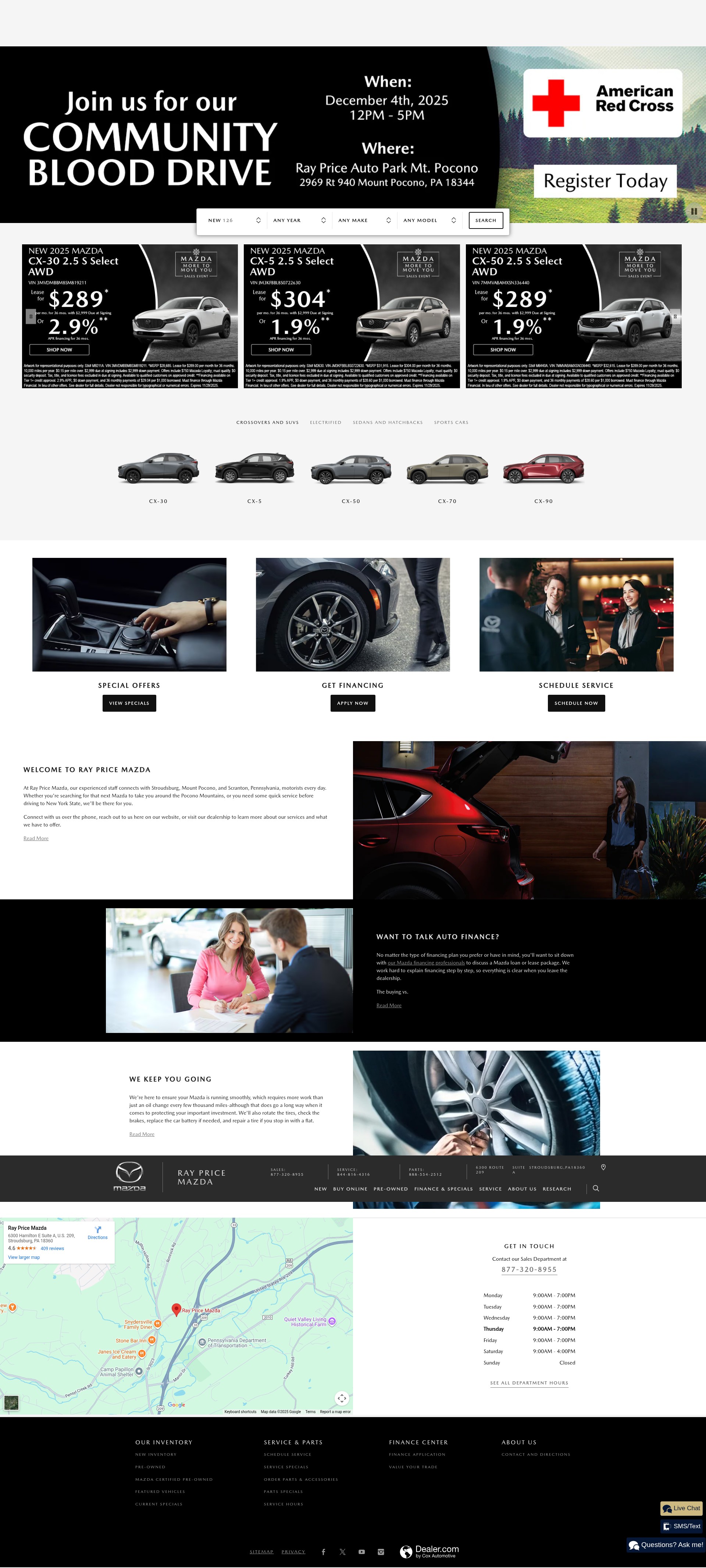 Screenshot of raypricemazda.com