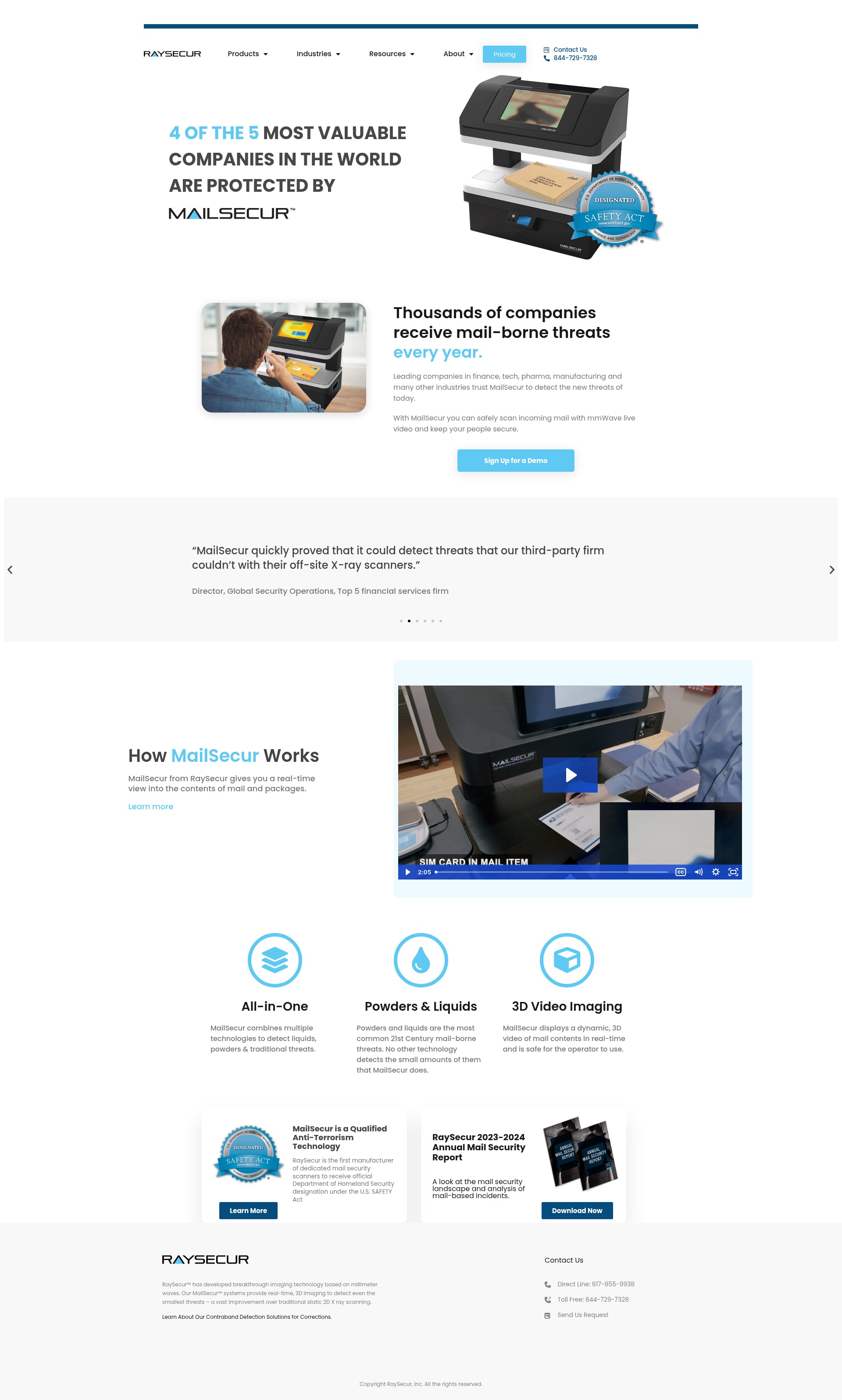 Screenshot of raysecur.com