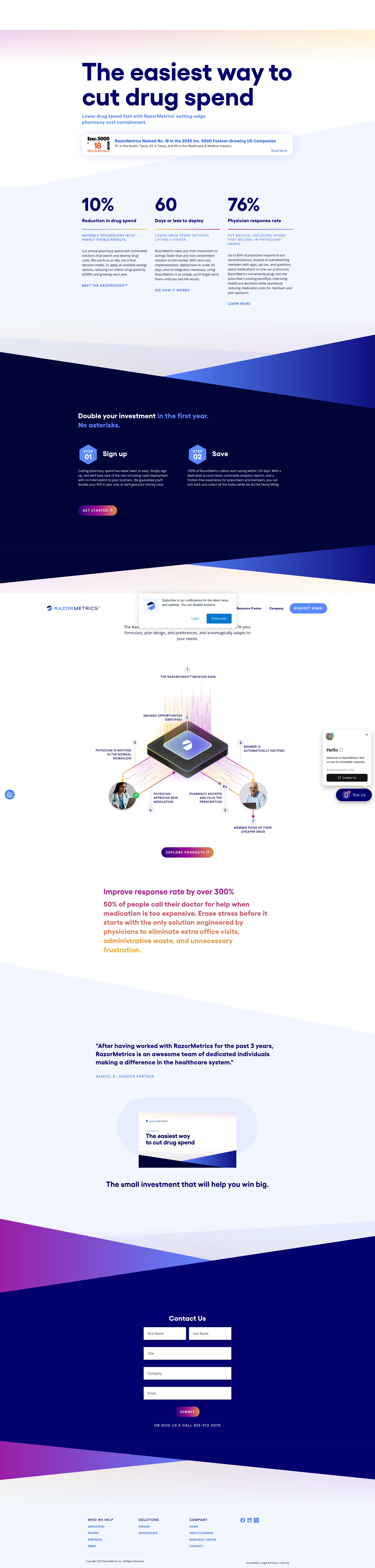 Screenshot of razormetrics.com
