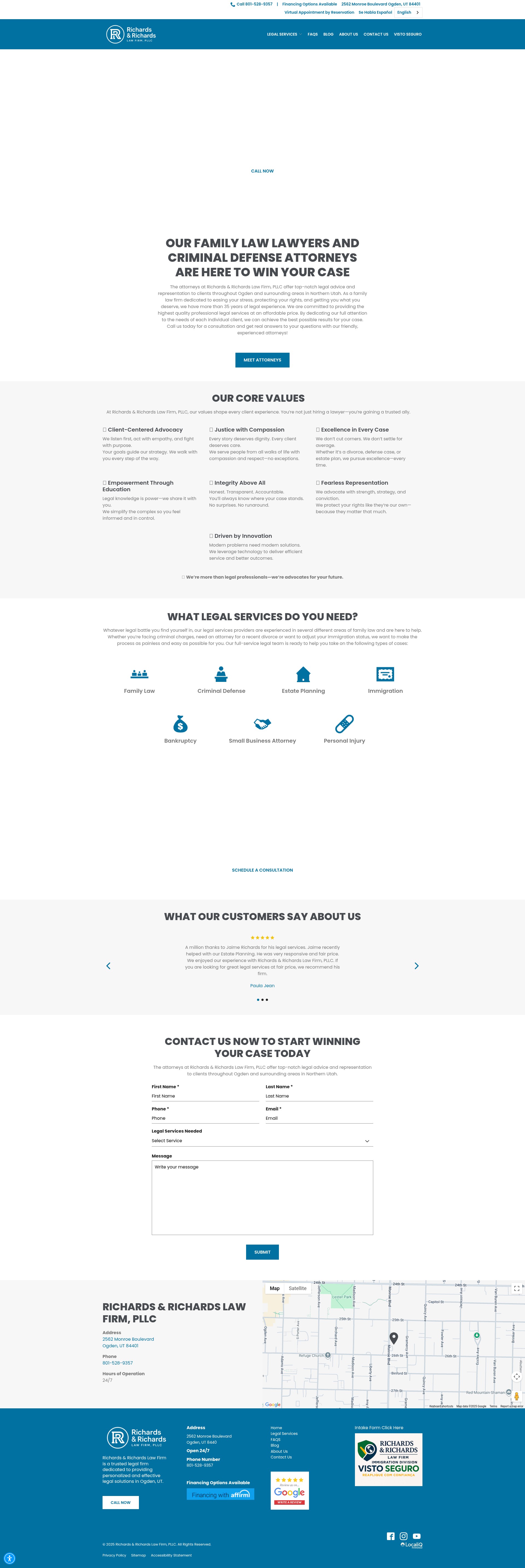 Screenshot of rbrlawgroup.com