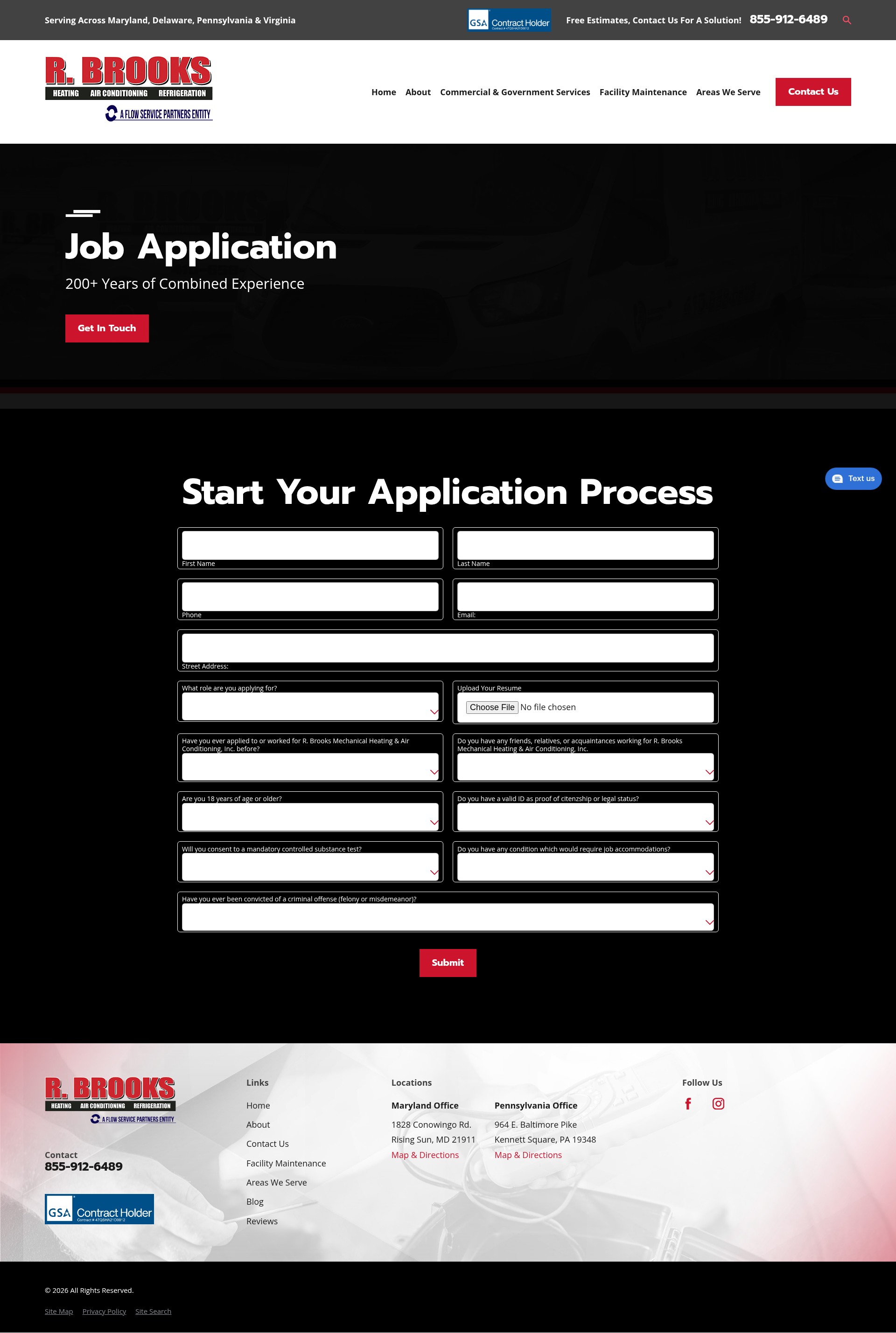 Screenshot of rbrooksmechanical.com