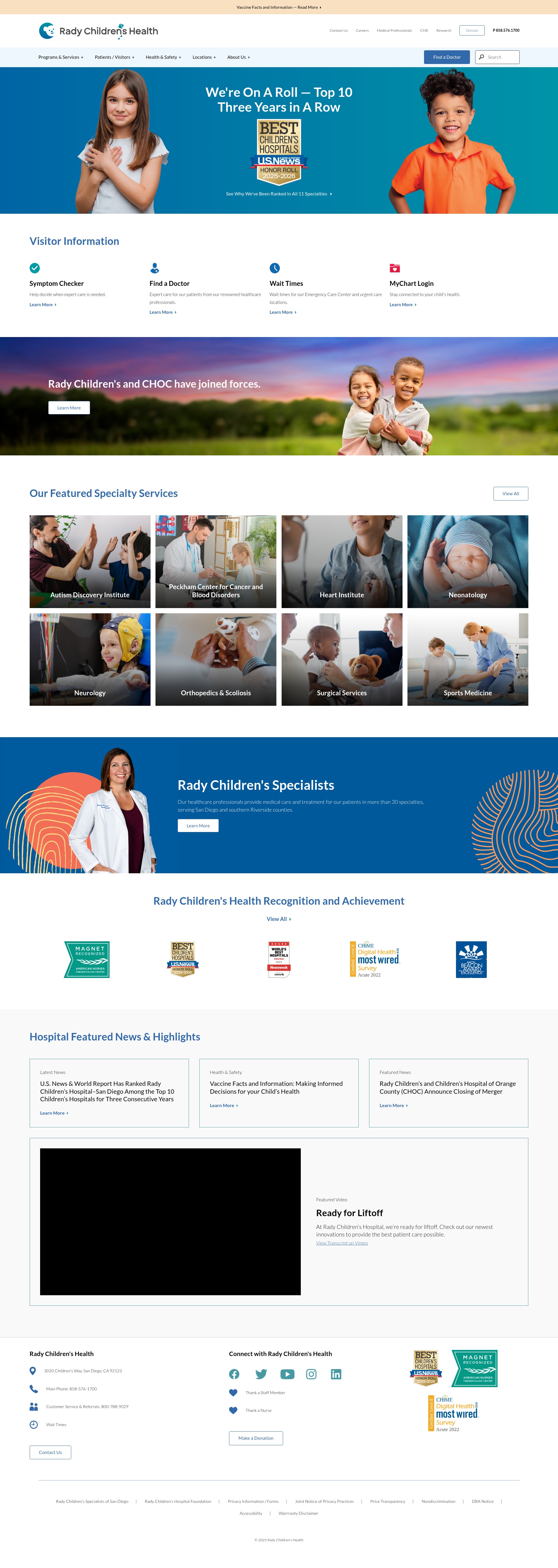 Screenshot of rchsd.org