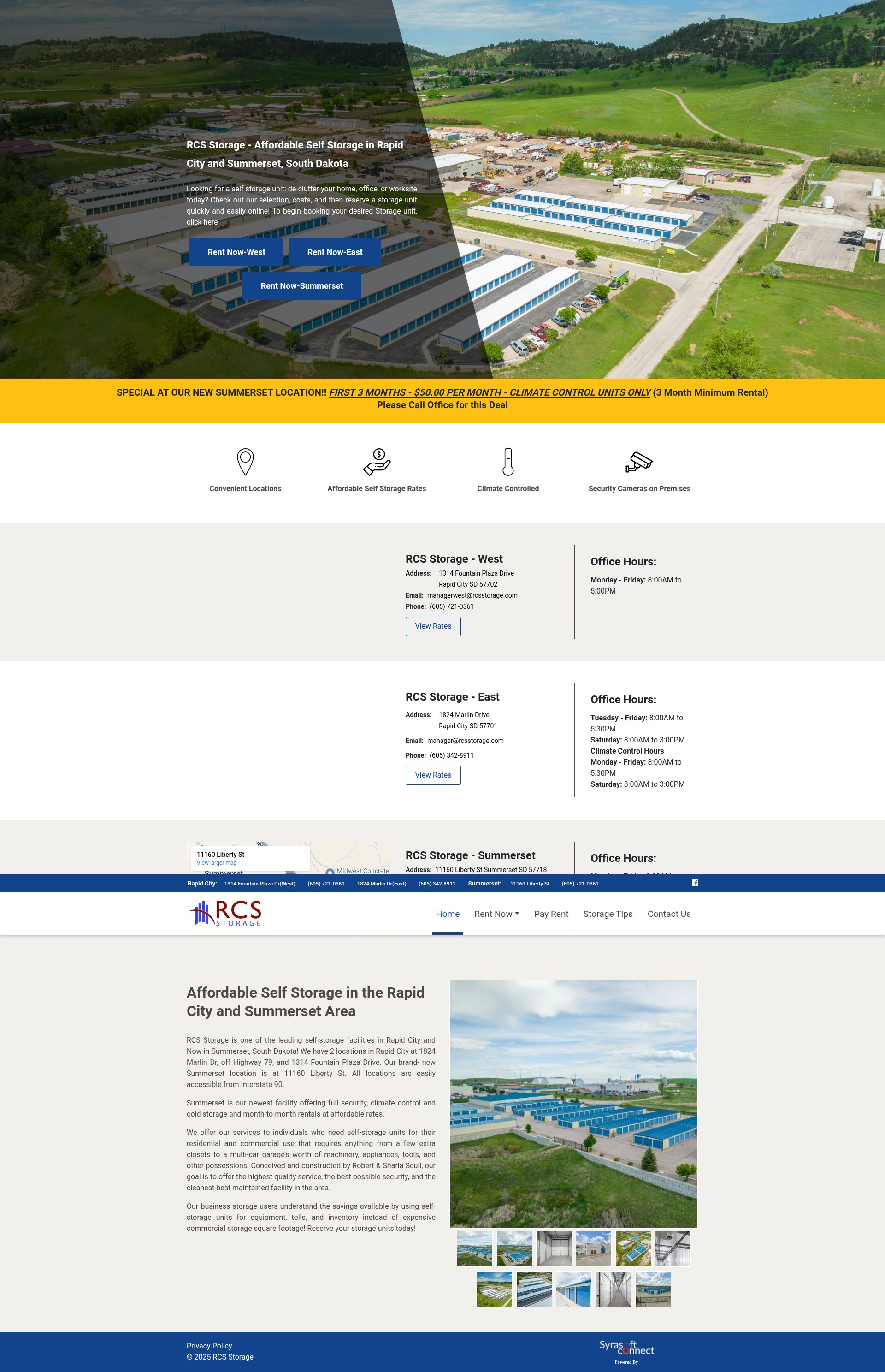 Screenshot of rcsstorage.com