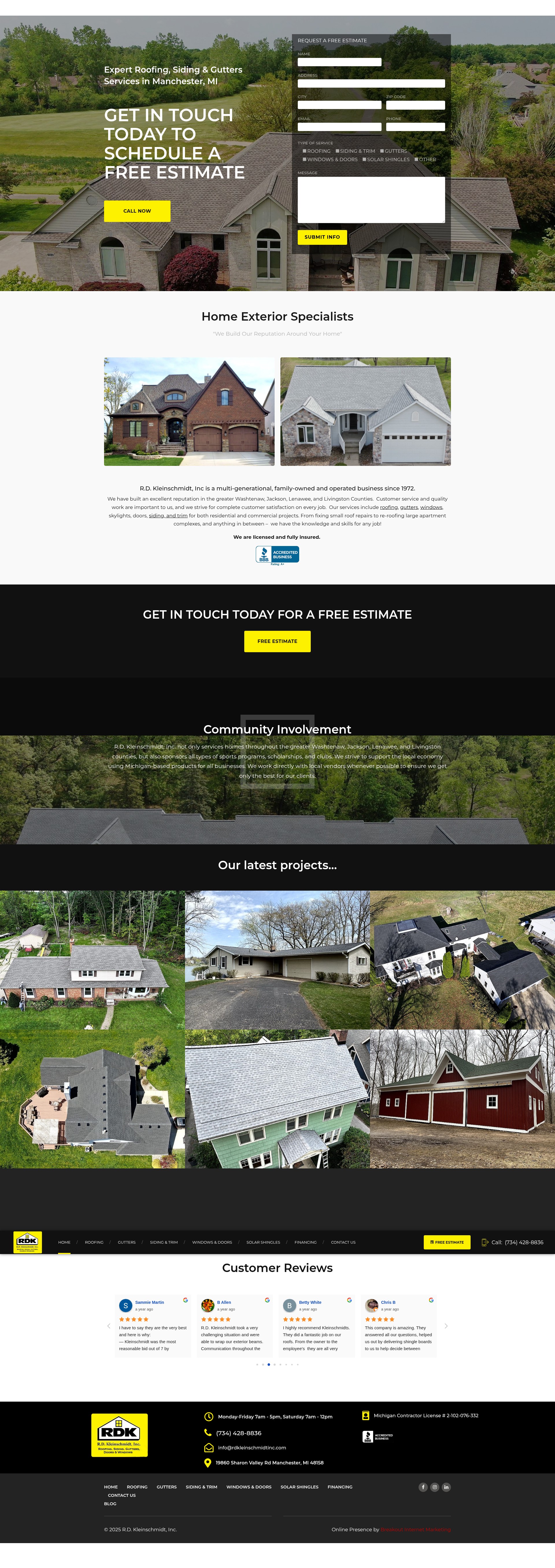 Screenshot of rdkleinschmidtinc.com