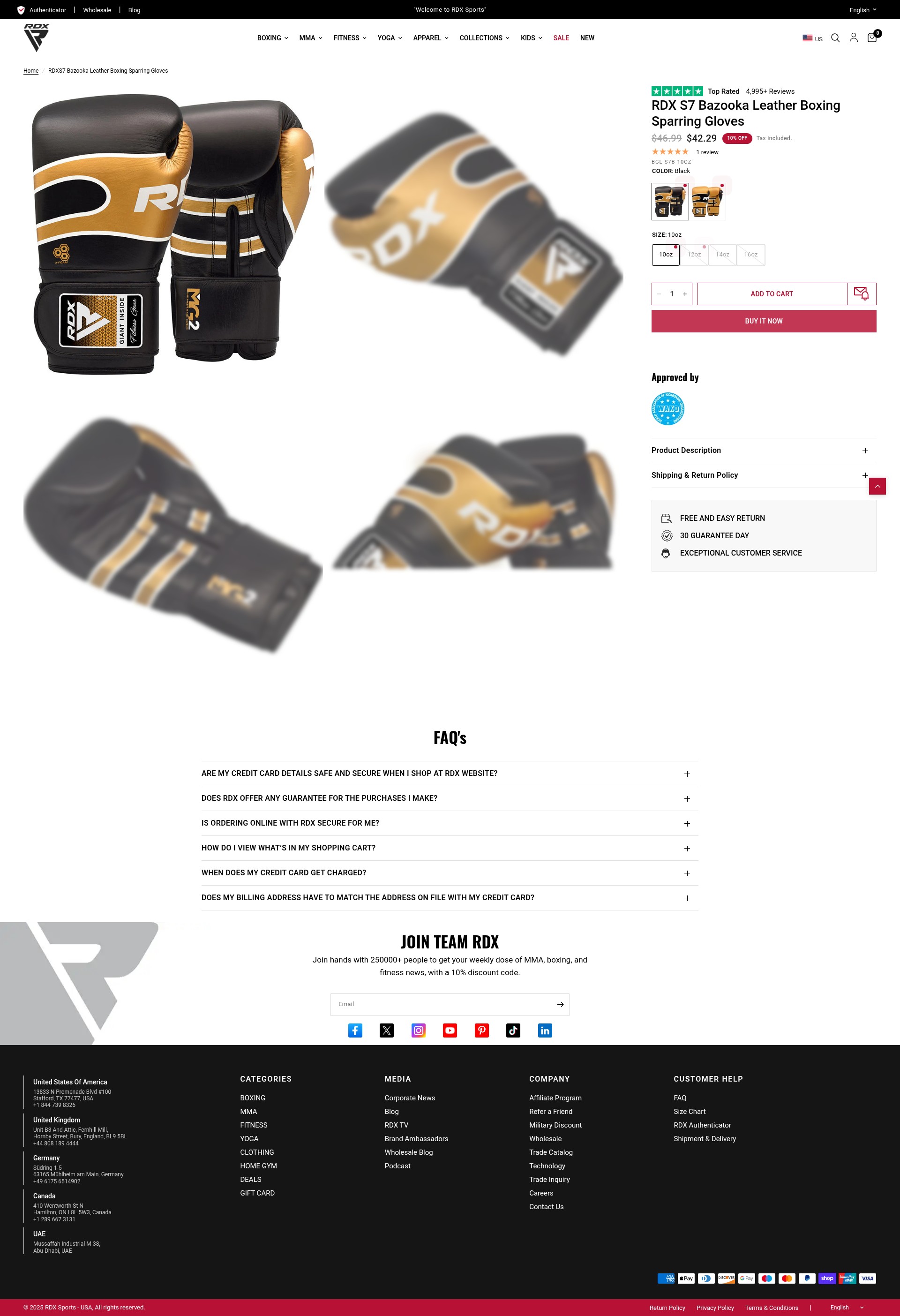Screenshot of rdxsports.com