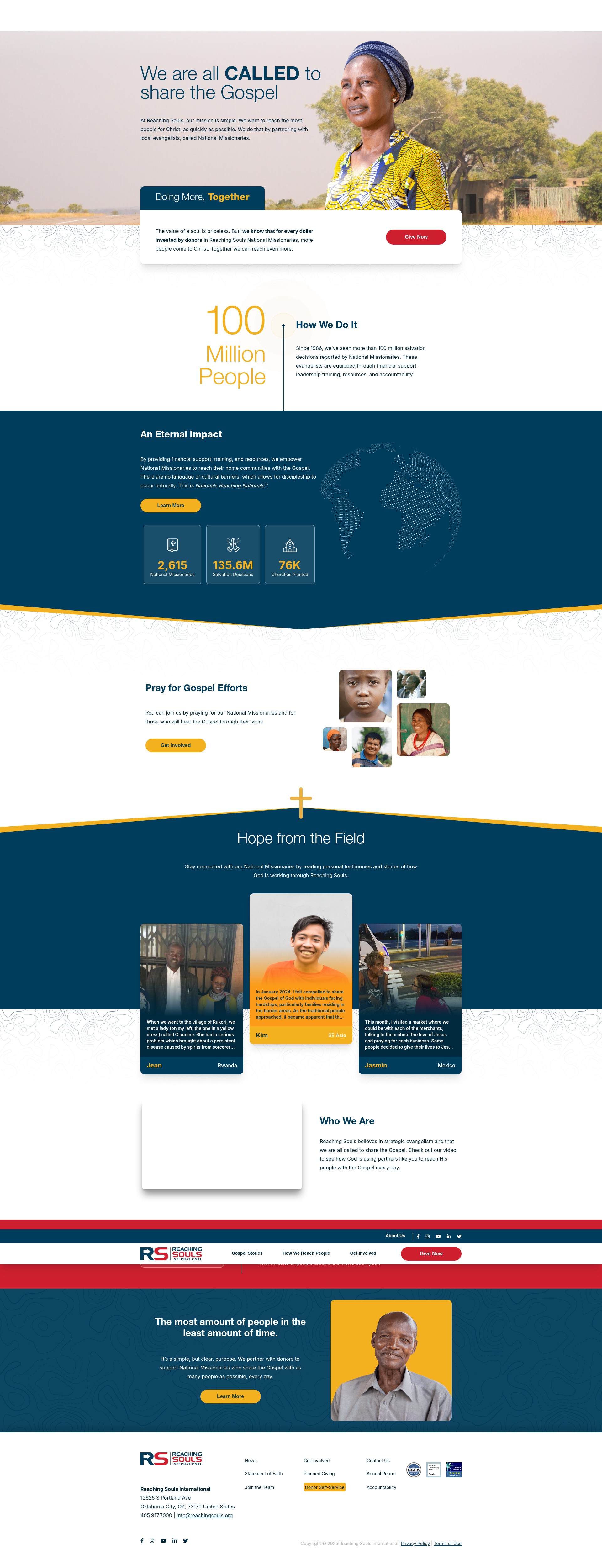 Screenshot of reachingsouls.org