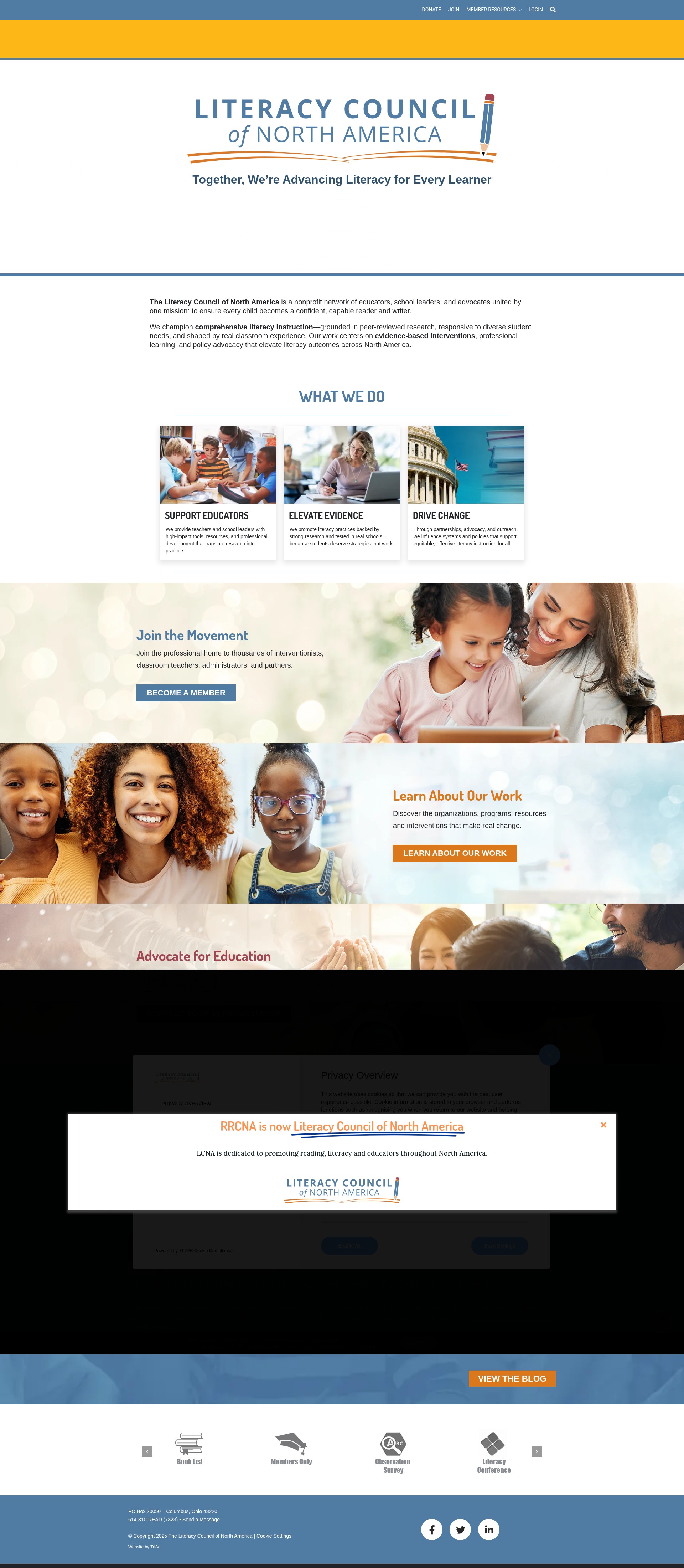 Screenshot of readingrecovery.org