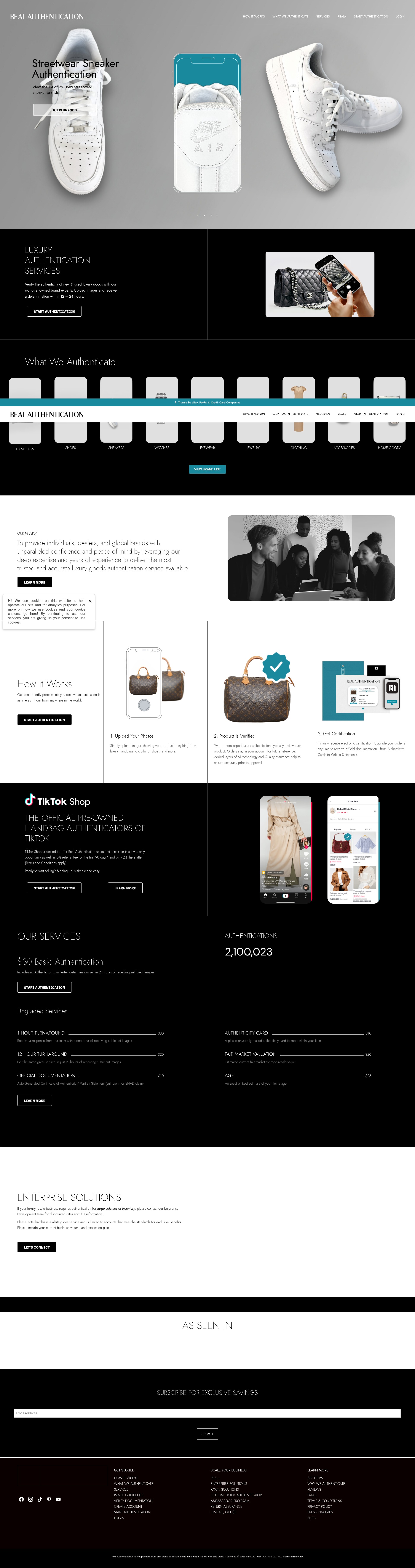 Screenshot of realauthentication.com